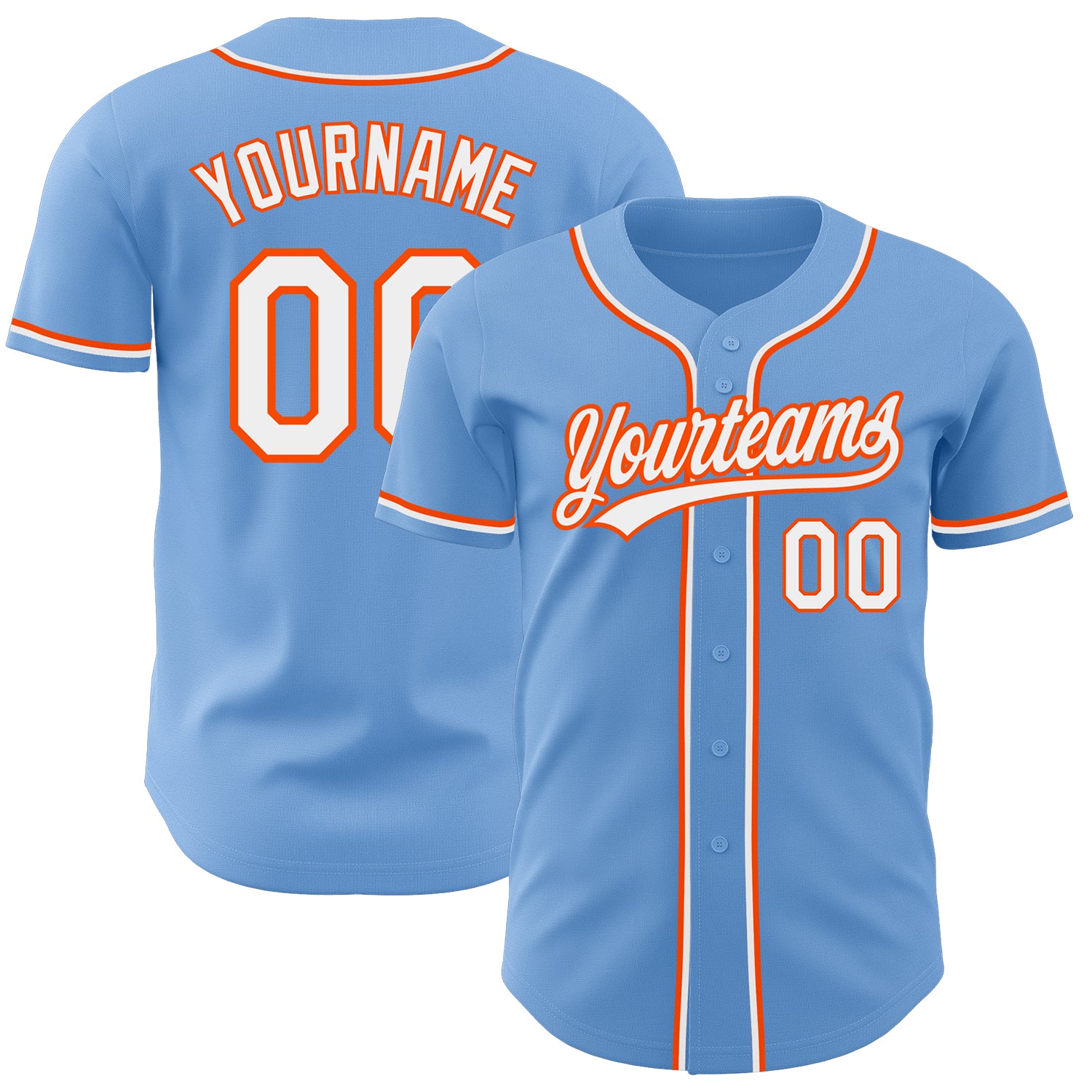 Custom-Light-Blue-White-Orange-Baseball-MLB-Jersey-2418