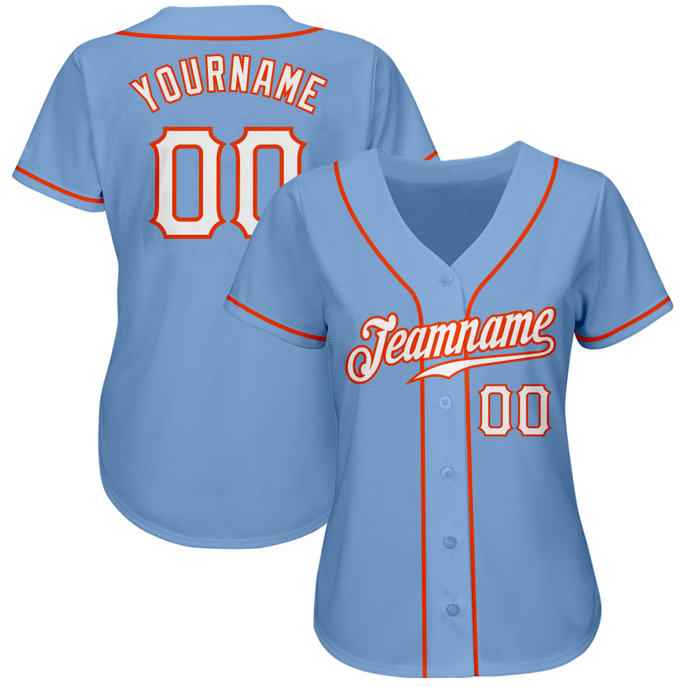 Custom-Light-Blue-White-Orange-Baseball-MLB-Jersey-4380