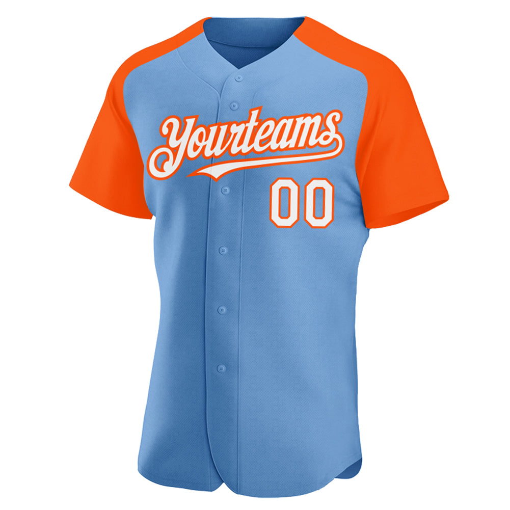 Custom-Light-Blue-White-Orange-Baseball-MLB-Jersey-6690