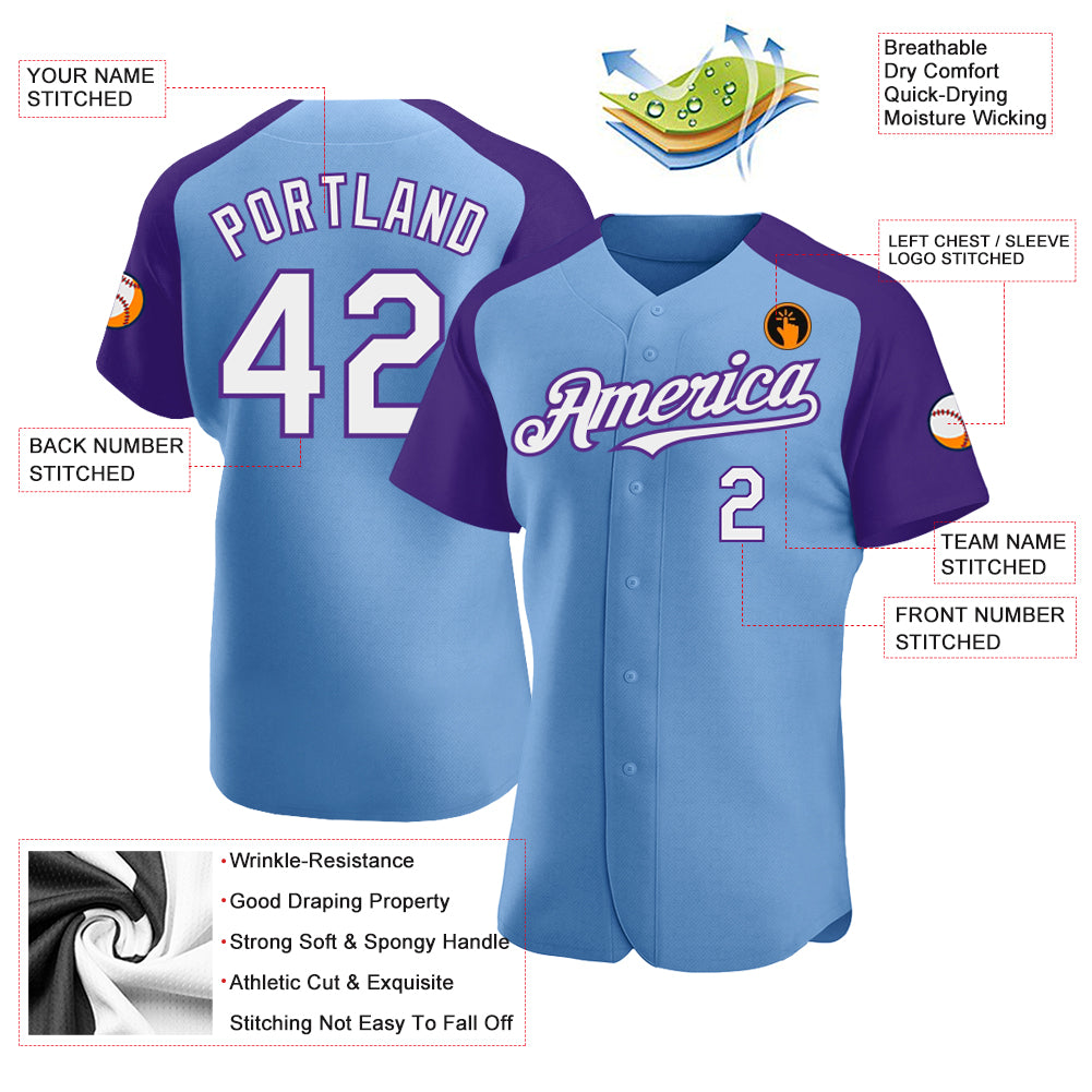 Custom-Light-Blue-White-Purple-Baseball-MLB-Jersey-2395