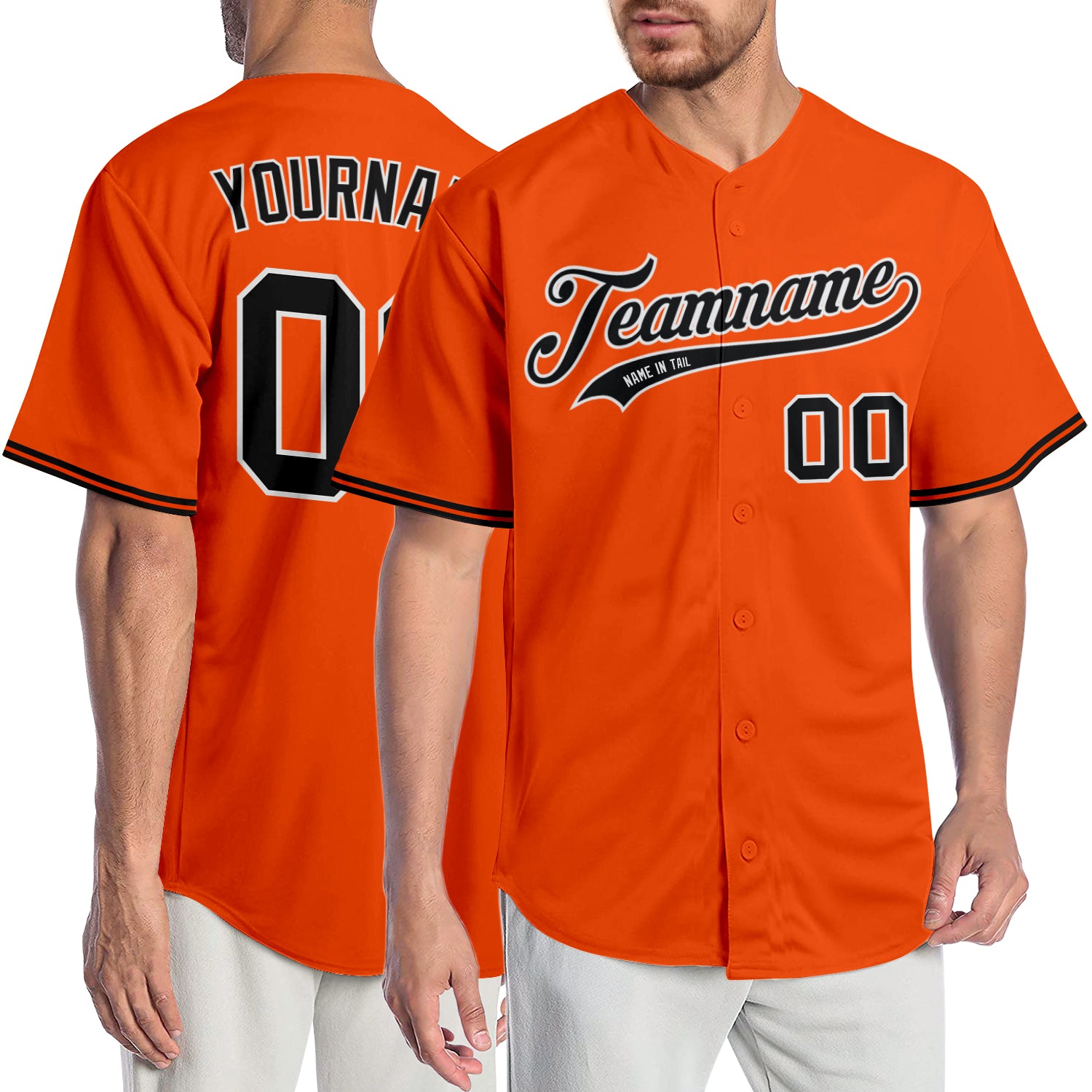 Custom-Orange-Black-White-Baseball-MLB-Jersey-1334
