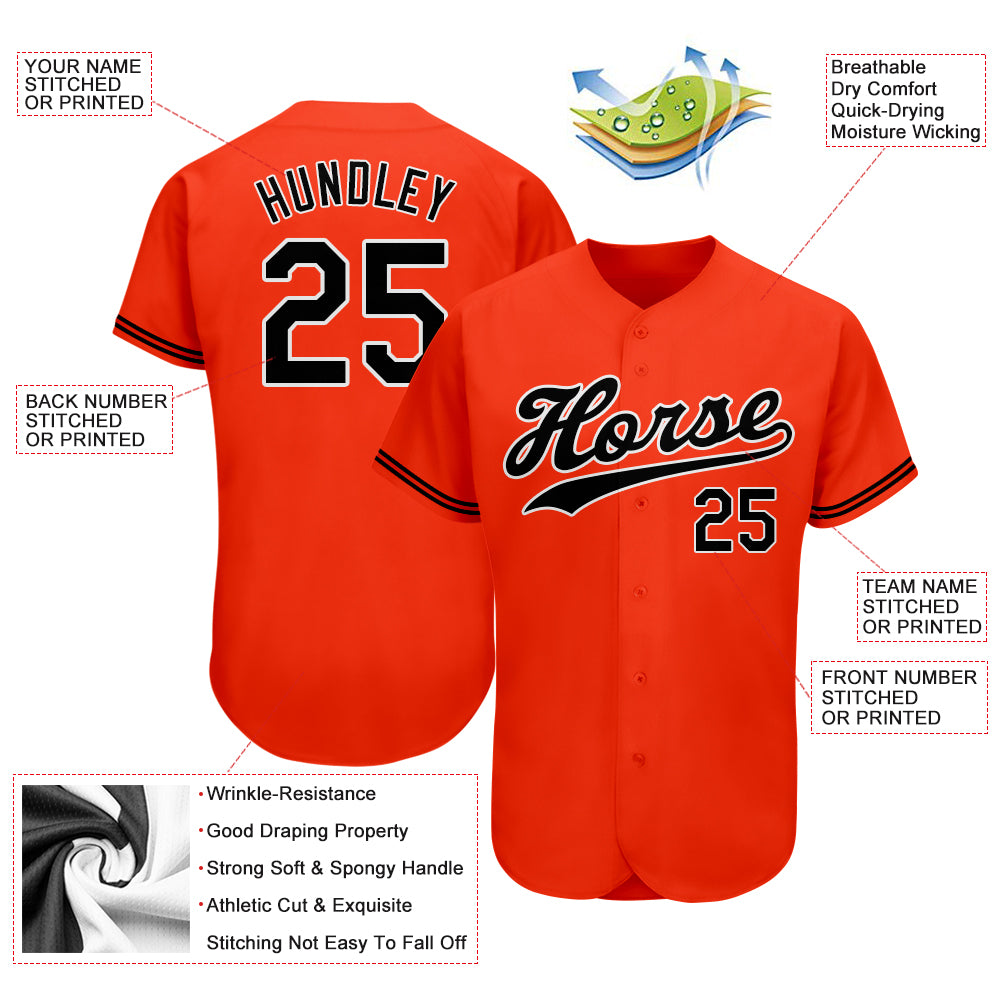 Custom-Orange-Black-White-Baseball-MLB-Jersey-4403