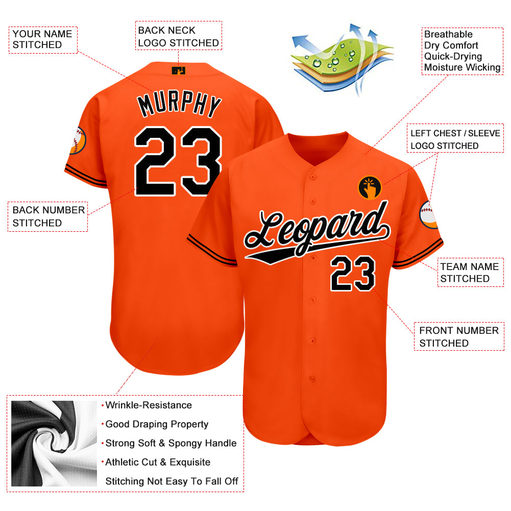 Custom-Orange-Black-White-Baseball-MLB-Jersey-4694