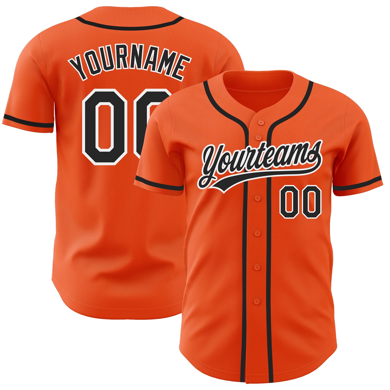 Custom-Orange-Black-White-Baseball-MLB-Jersey-7379