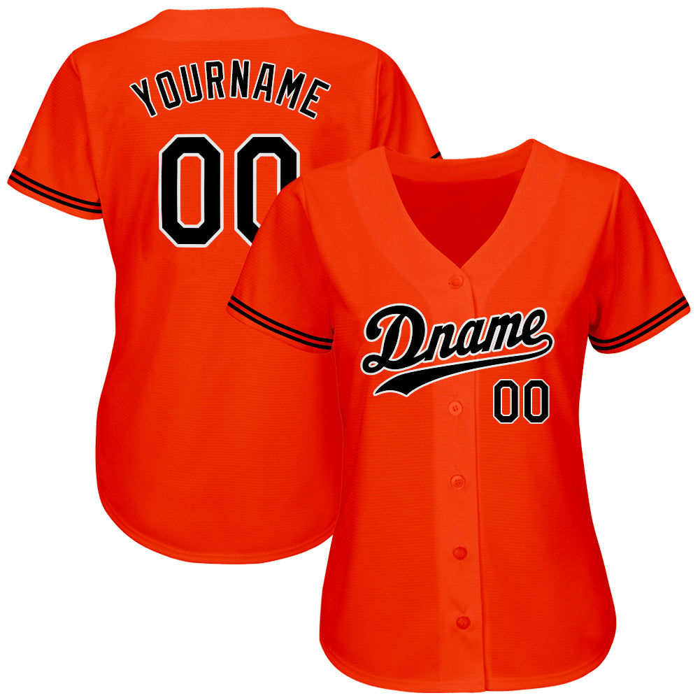 Custom-Orange-Black-White-Baseball-MLB-Jersey-7754