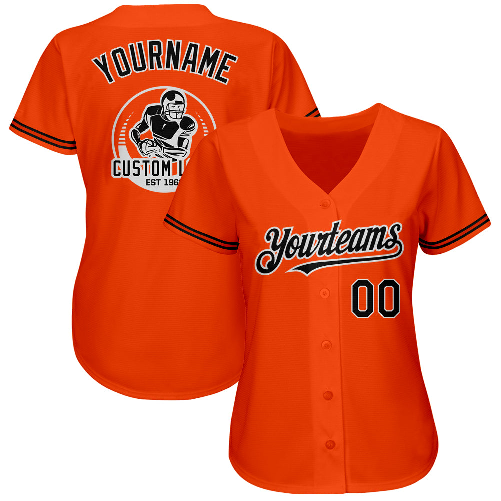 Custom-Orange-Black-White-Baseball-MLB-Jersey-9706