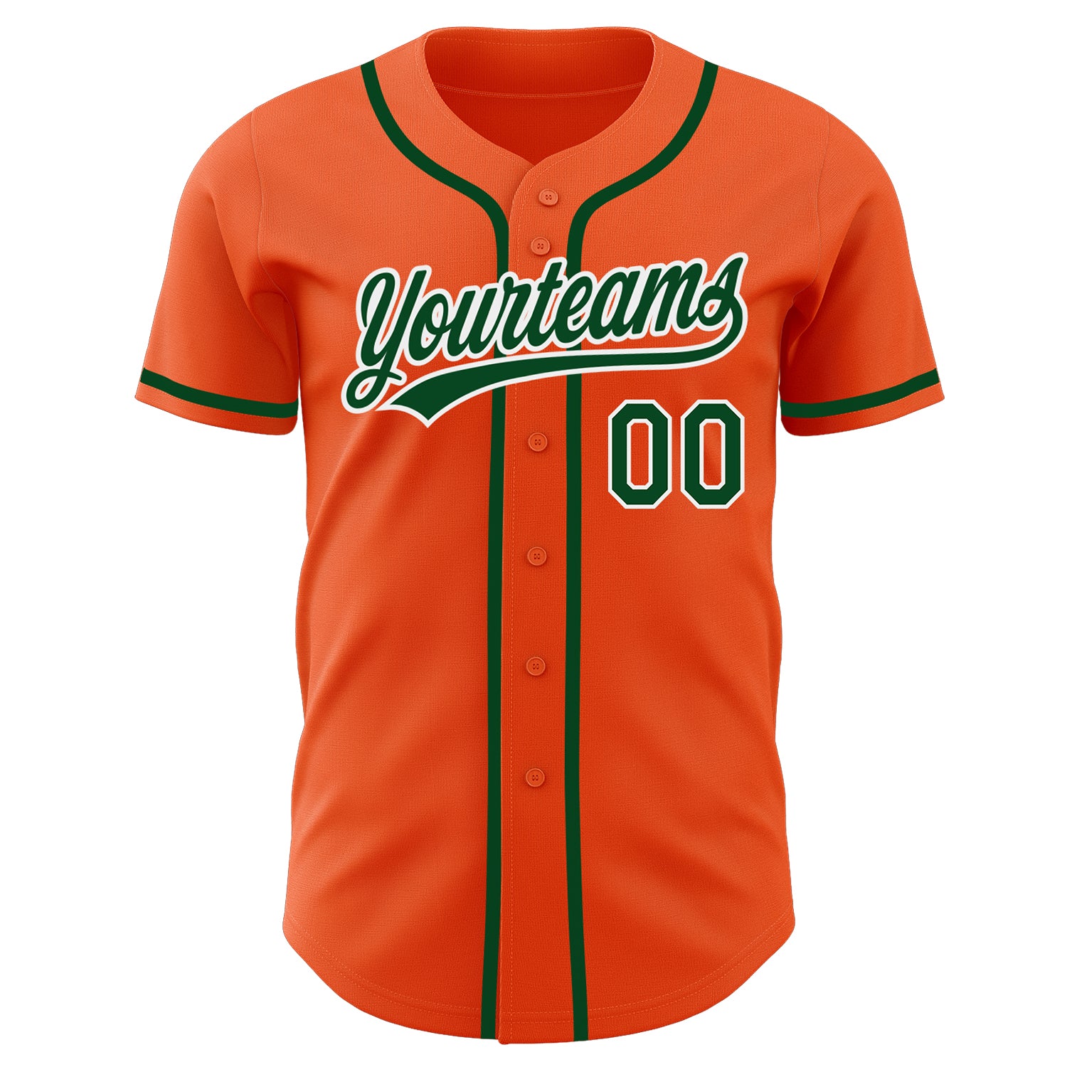 Custom-Orange-Green-White-Baseball-MLB-Jersey-5665