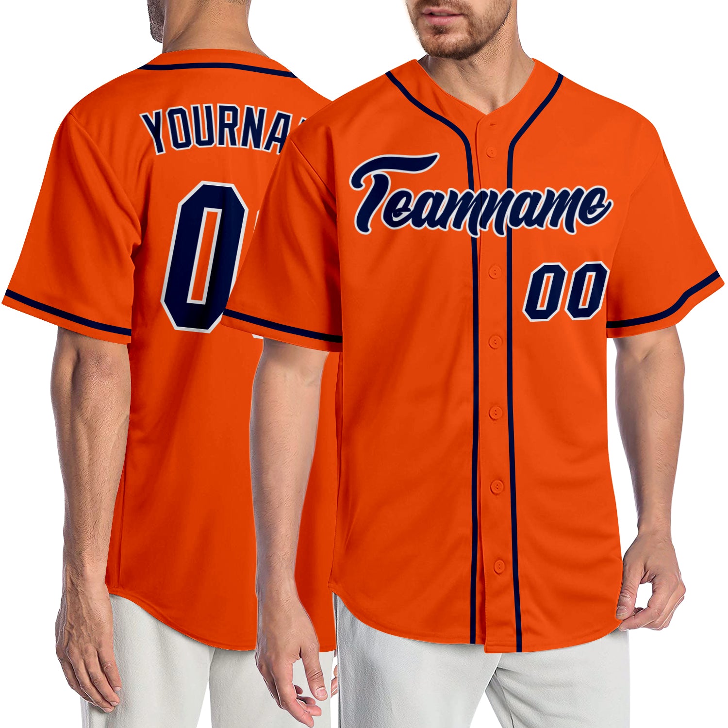 Custom-Orange-Navy-White-Baseball-MLB-Jersey-5114