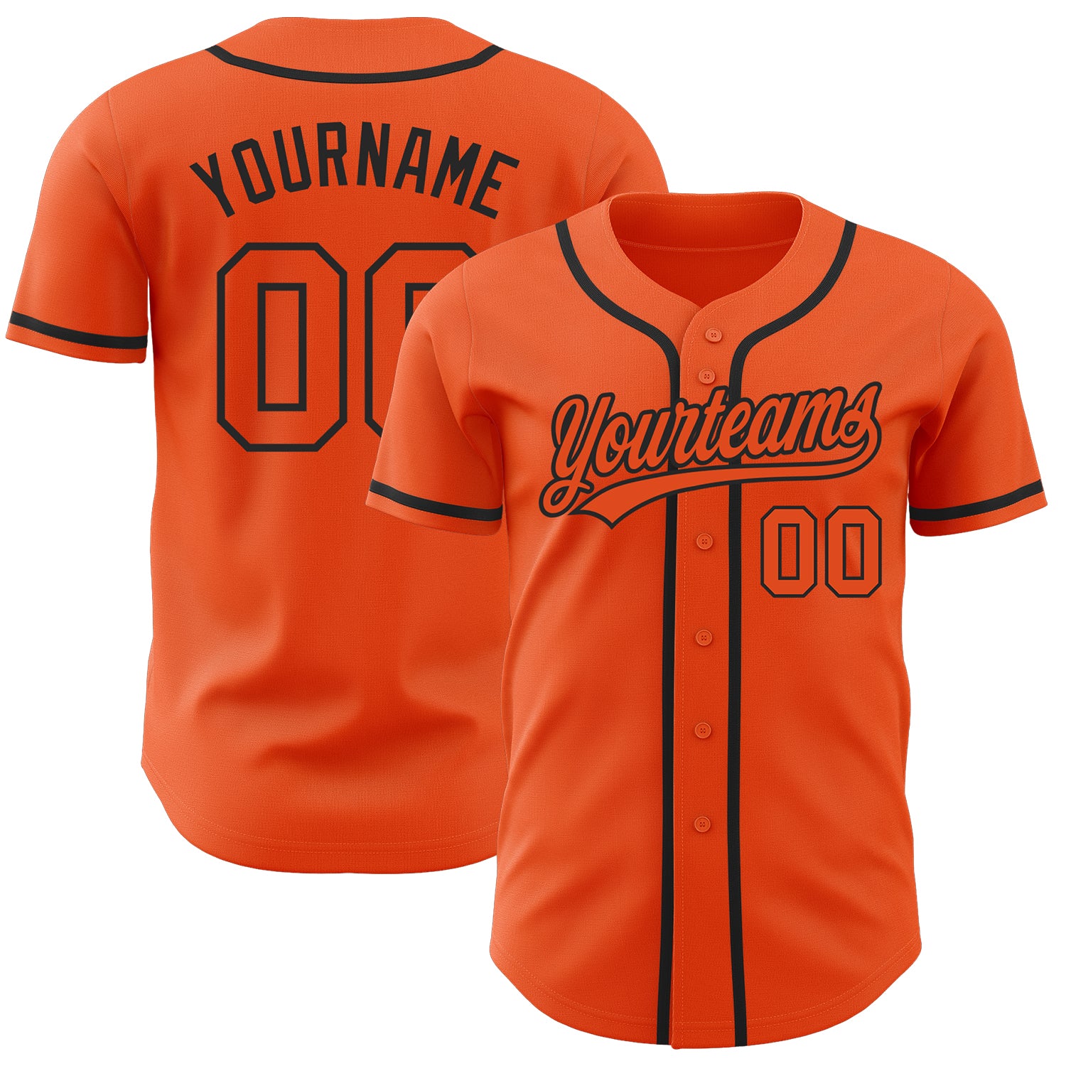 Custom-Orange-Orange-Black-Baseball-MLB-Jersey-2512