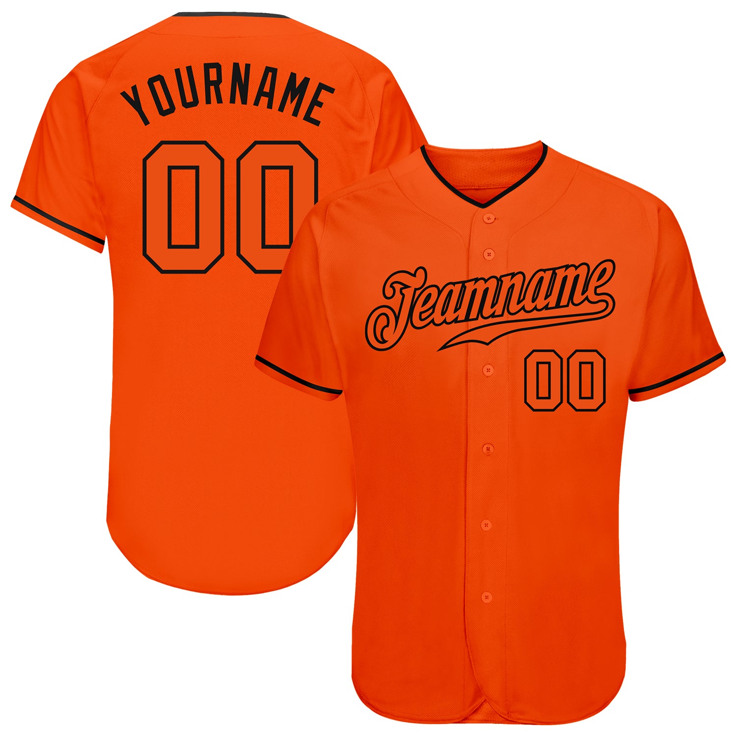Custom-Orange-Orange-Black-Baseball-MLB-Jersey-4583