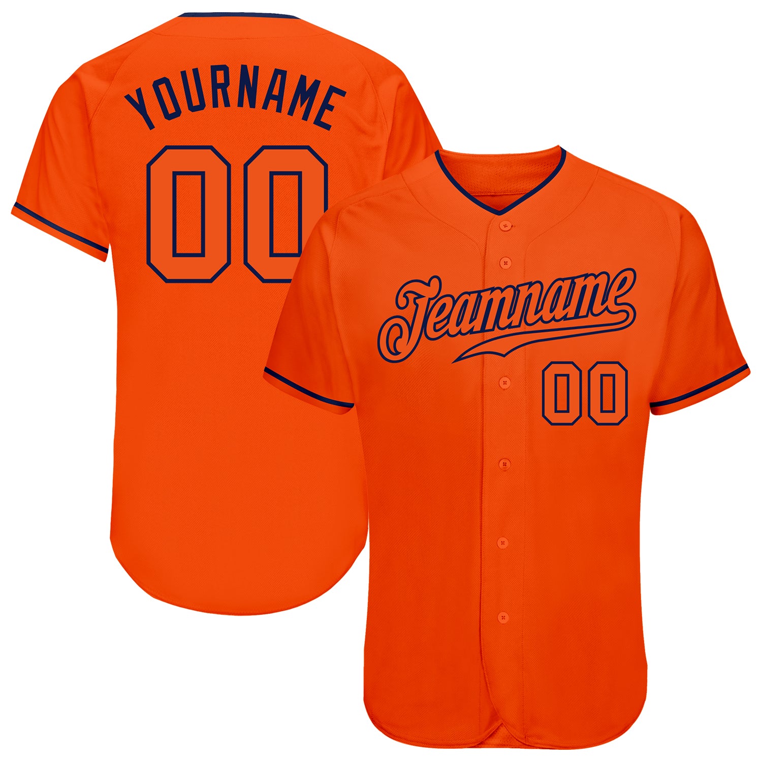 Custom-Orange-Orange-Navy-Baseball-MLB-Jersey-2980