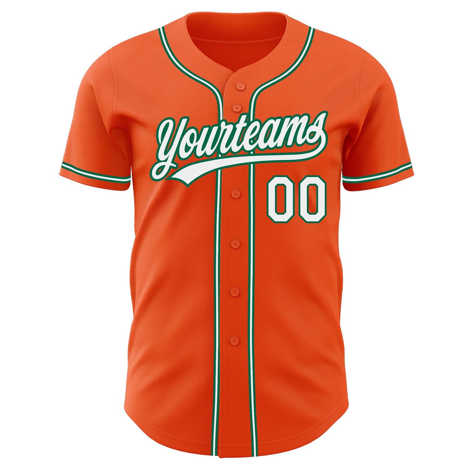 Custom-Orange-White-Kelly-Green-Baseball-MLB-Jersey-1102