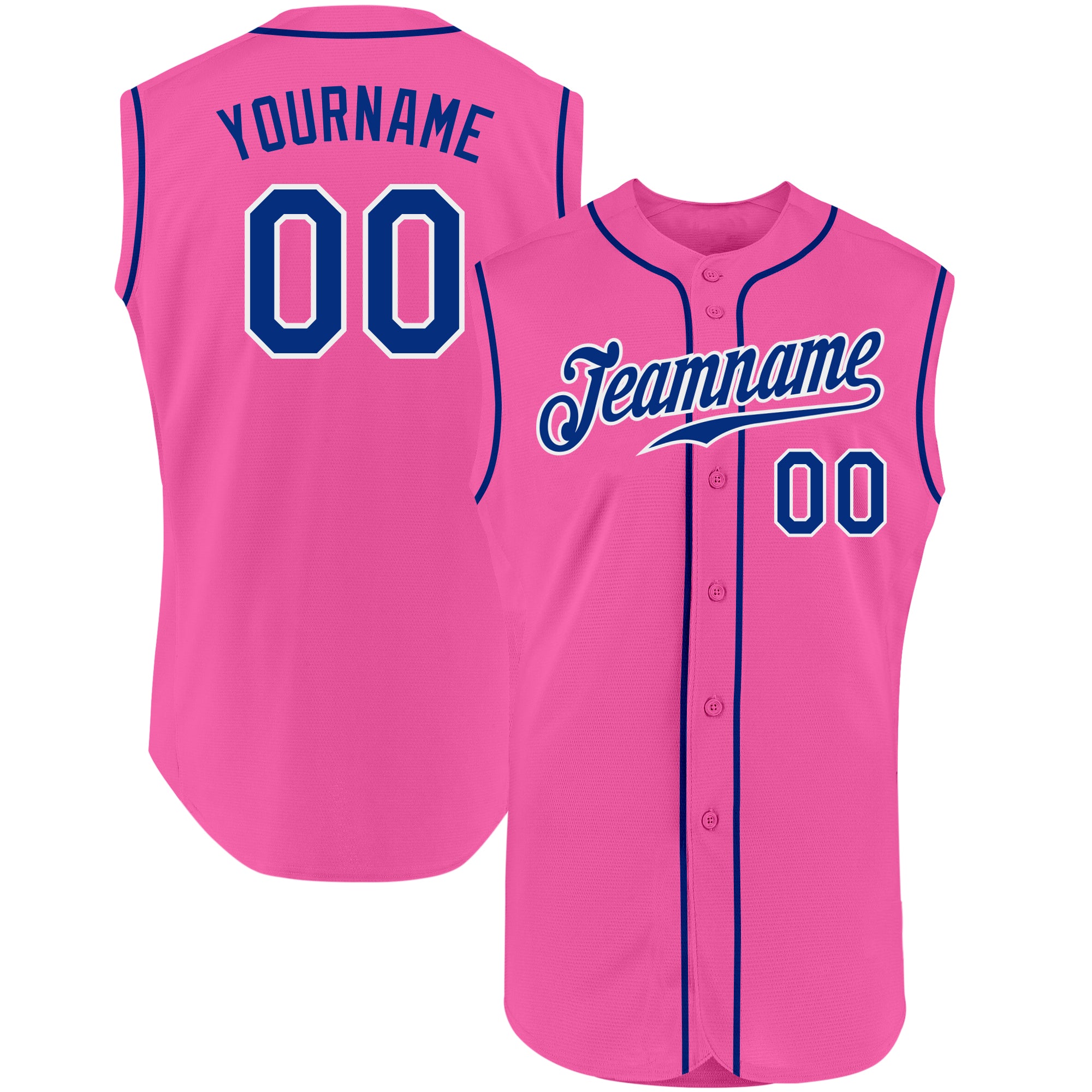 Custom-Pink-Royal-White-Sleeveless-Baseball-MLB-Jersey-6260