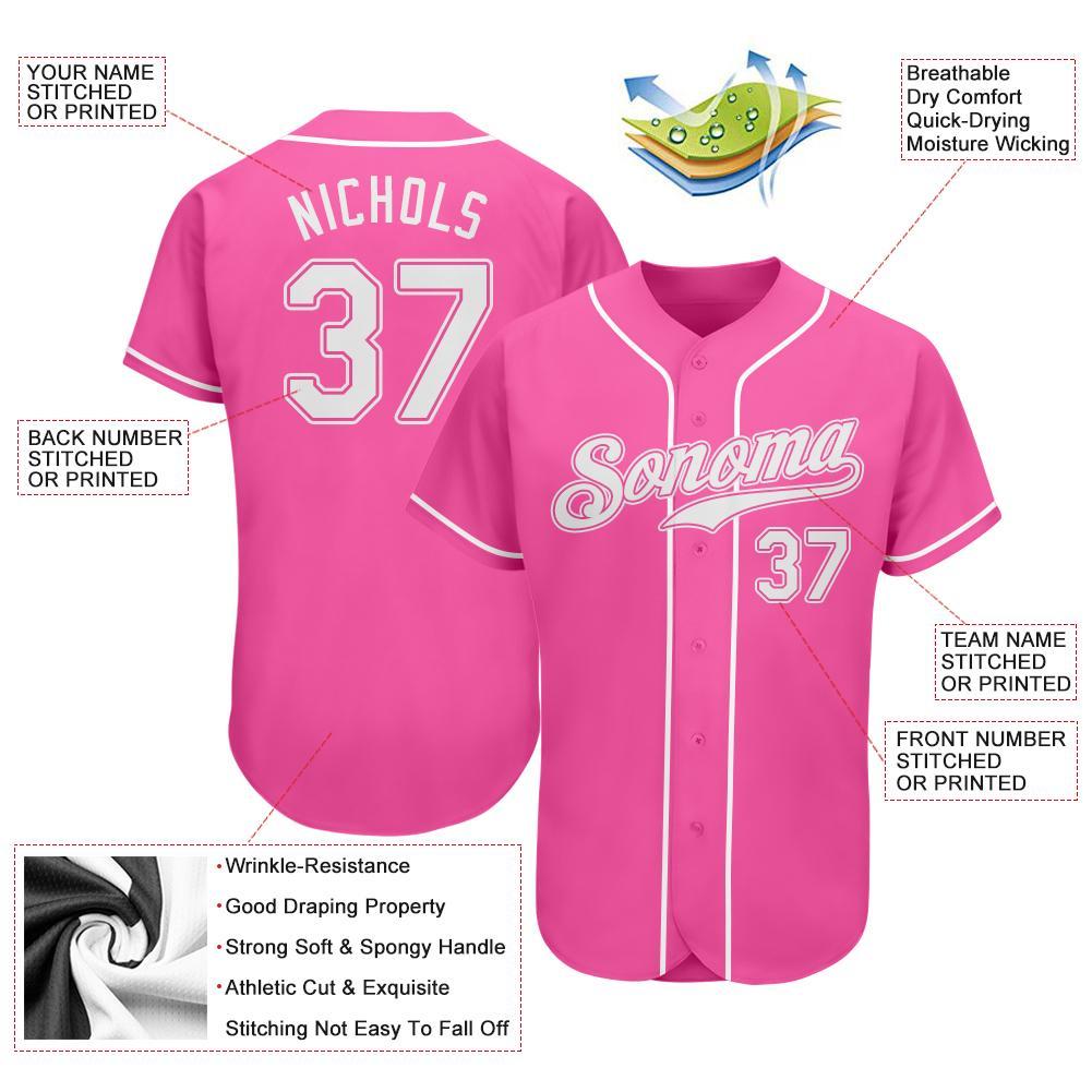 Custom-Pink-White-Baseball-MLB-Jersey-3048
