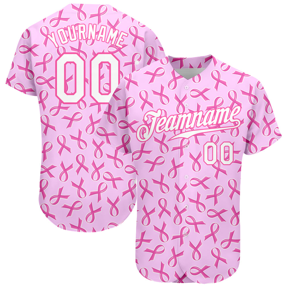 Custom-Pink-White-Design-Breast-Cancer-Baseball-MLB-Jersey-4634