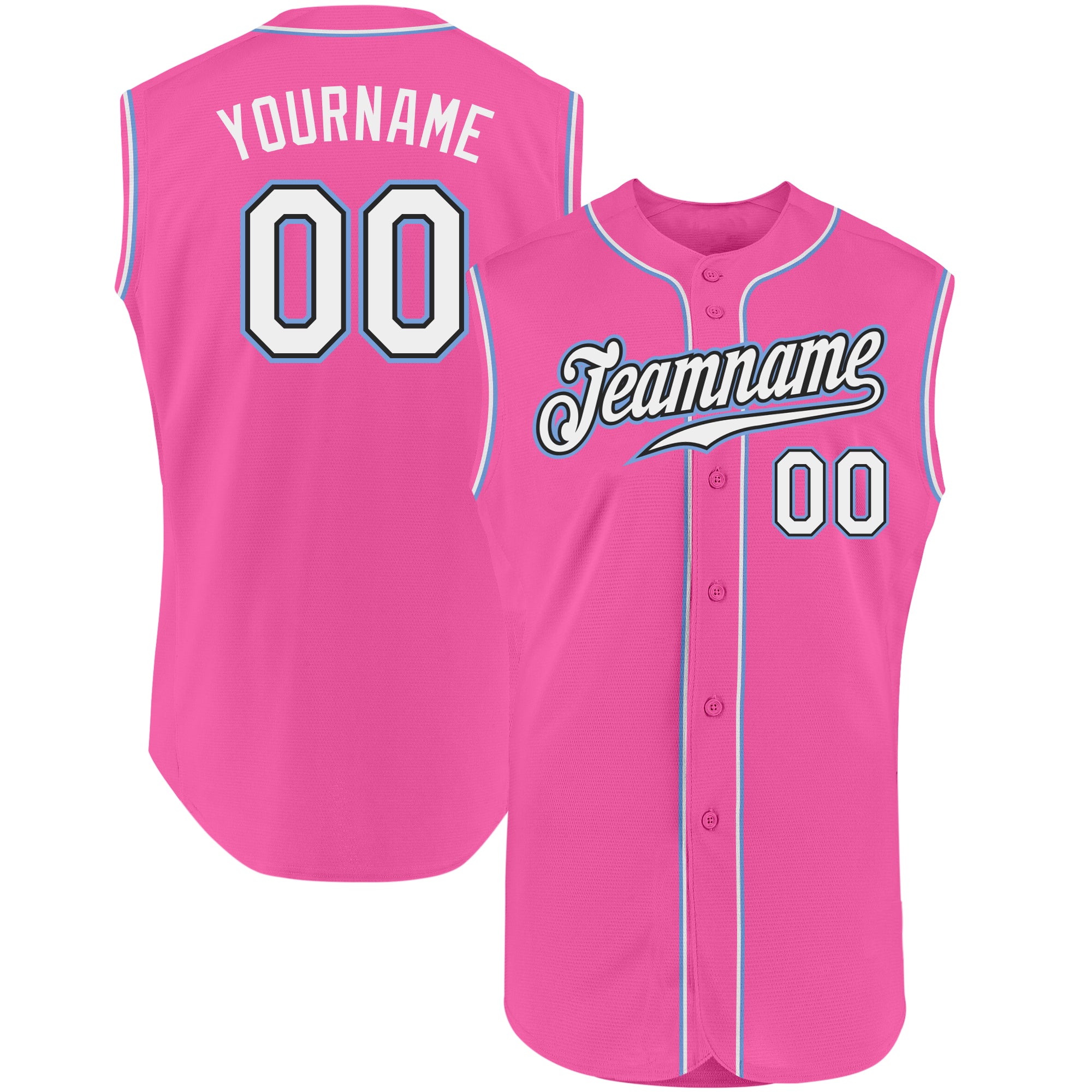 Custom-Pink-White-Light-Blue-Sleeveless-Baseball-MLB-Jersey-2354