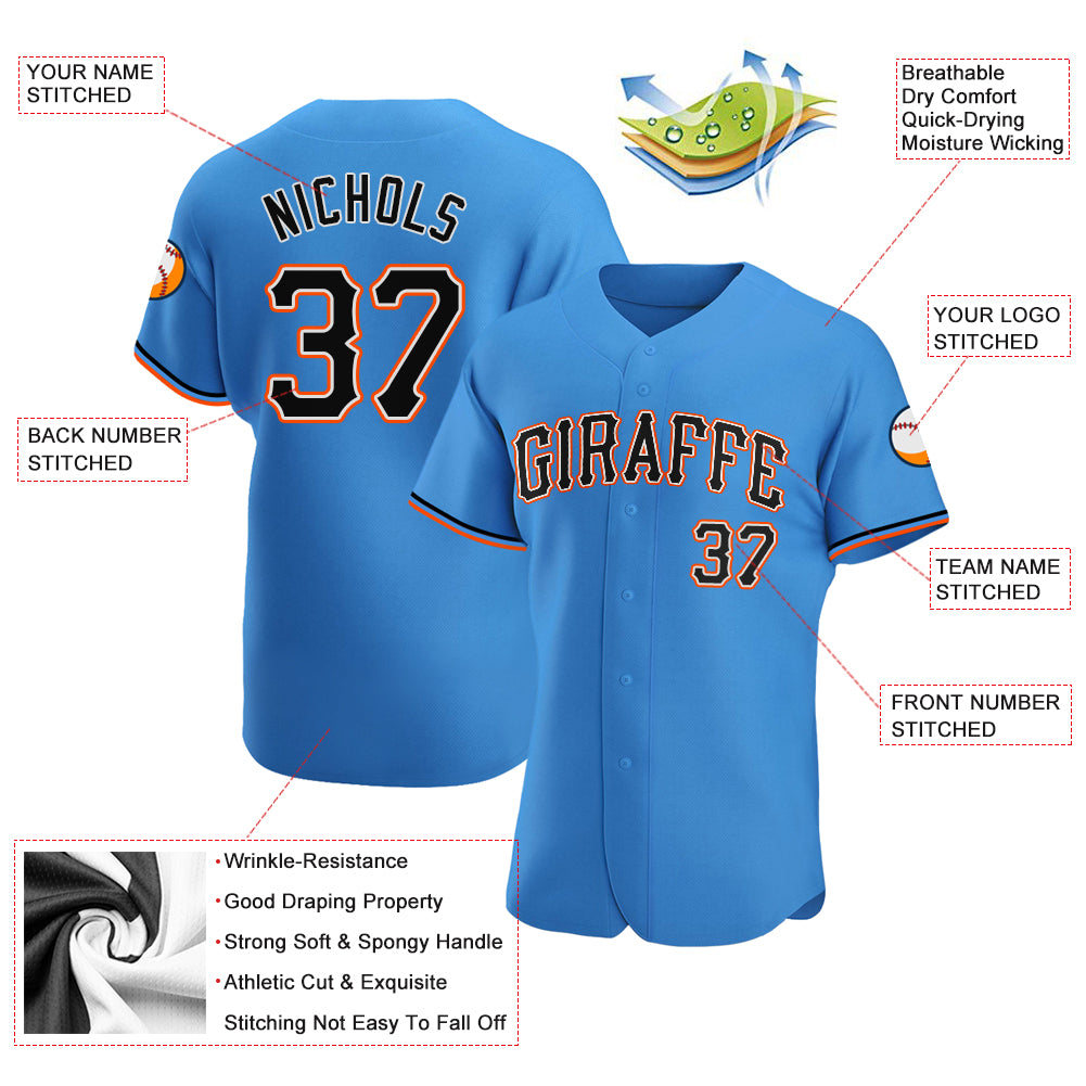 Custom-Powder-Blue-Black-Orange-Baseball-MLB-Jersey-4883