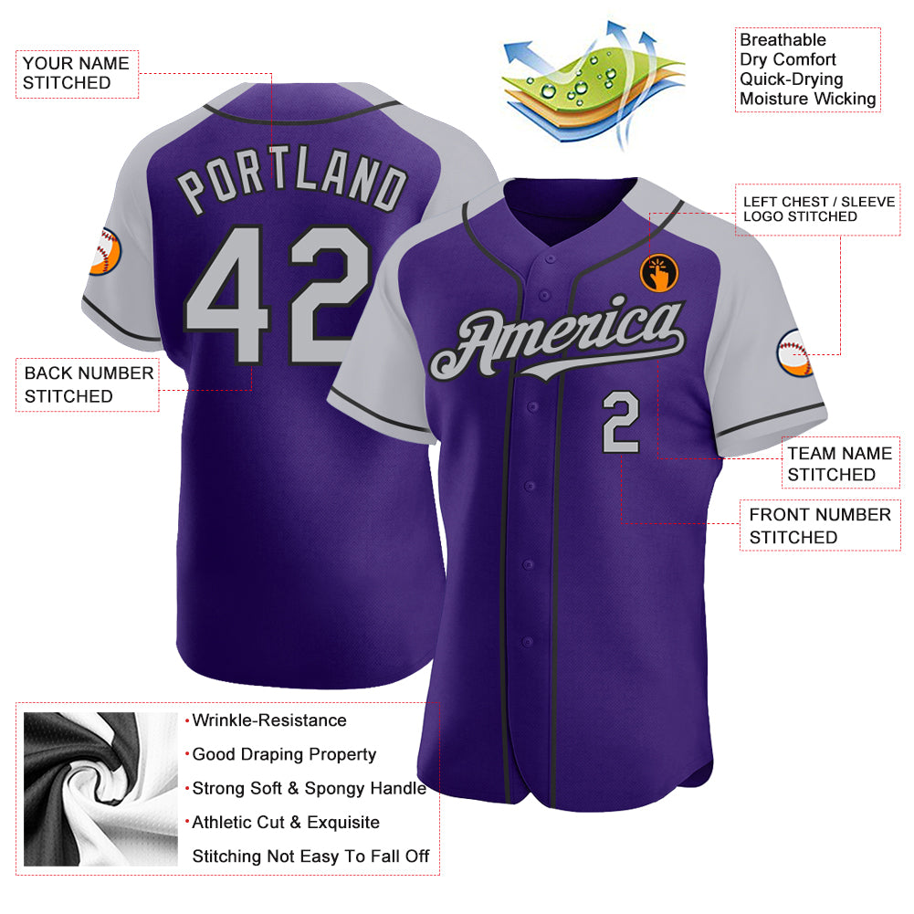 Custom-Purple-Gray-Black-Baseball-MLB-Jersey-7143