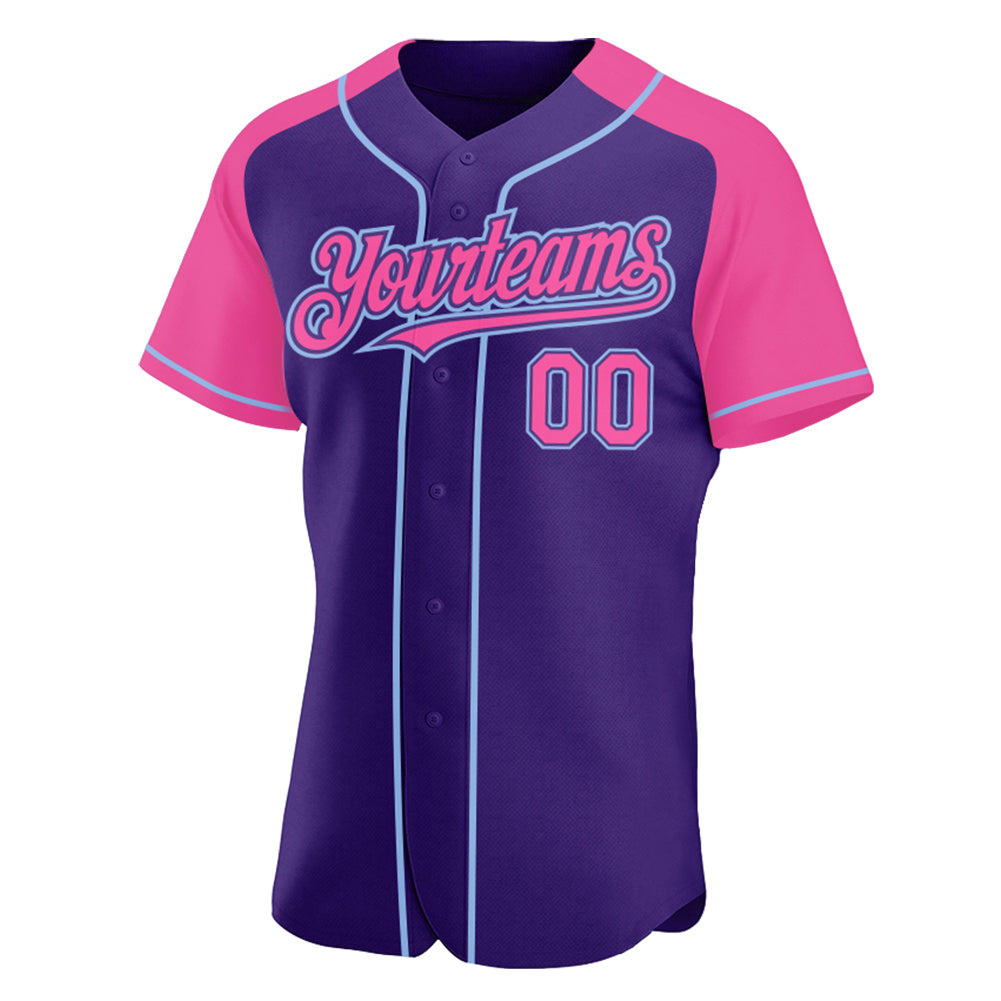 Custom-Purple-Pink-Light-Blue-Baseball-MLB-Jersey-5867
