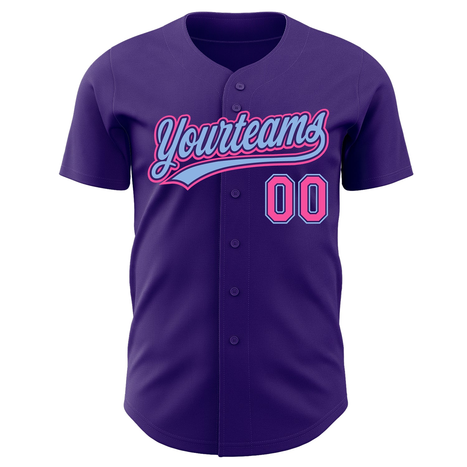 Custom-Purple-Pink-Light-Blue-Baseball-MLB-Jersey-8507
