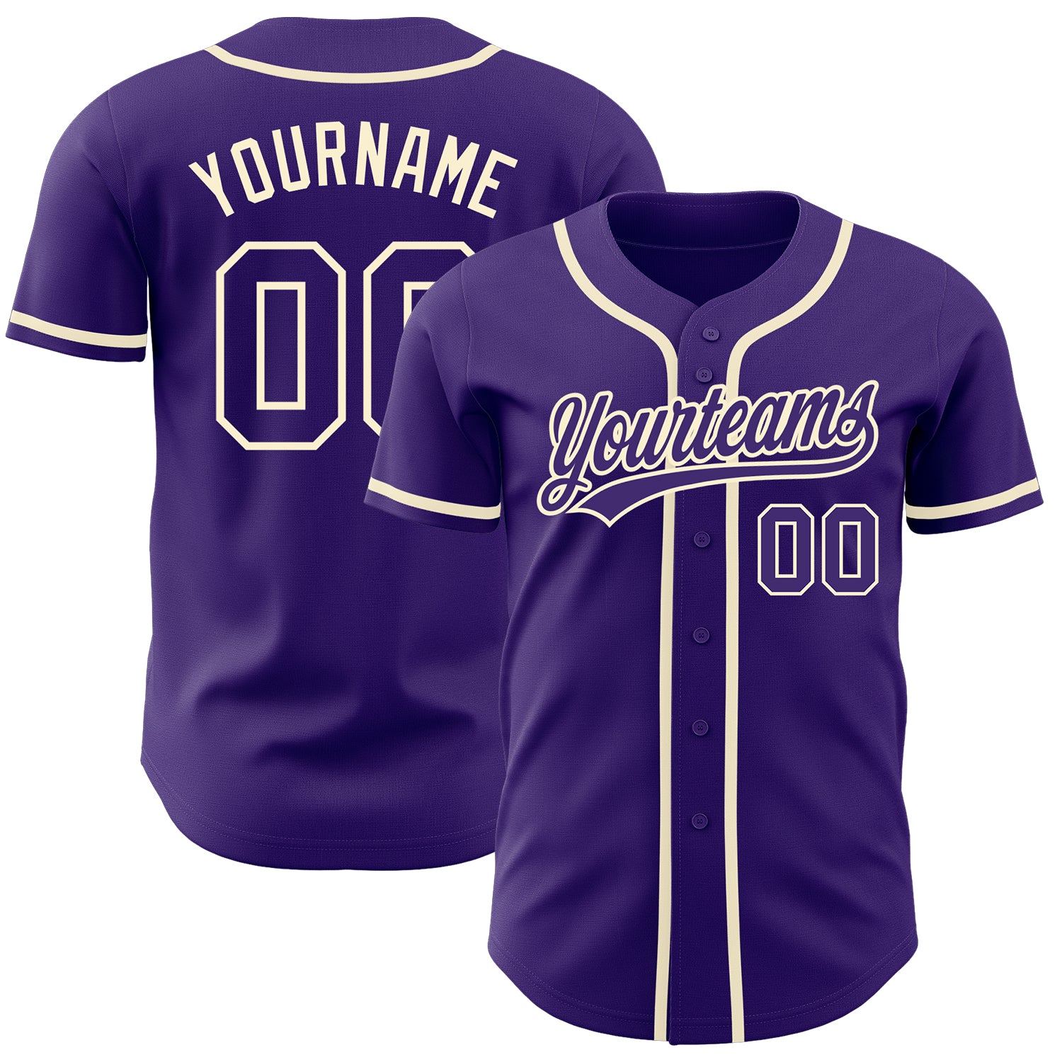 Custom-Purple-Purple-Cream-Baseball-MLB-Jersey-1887