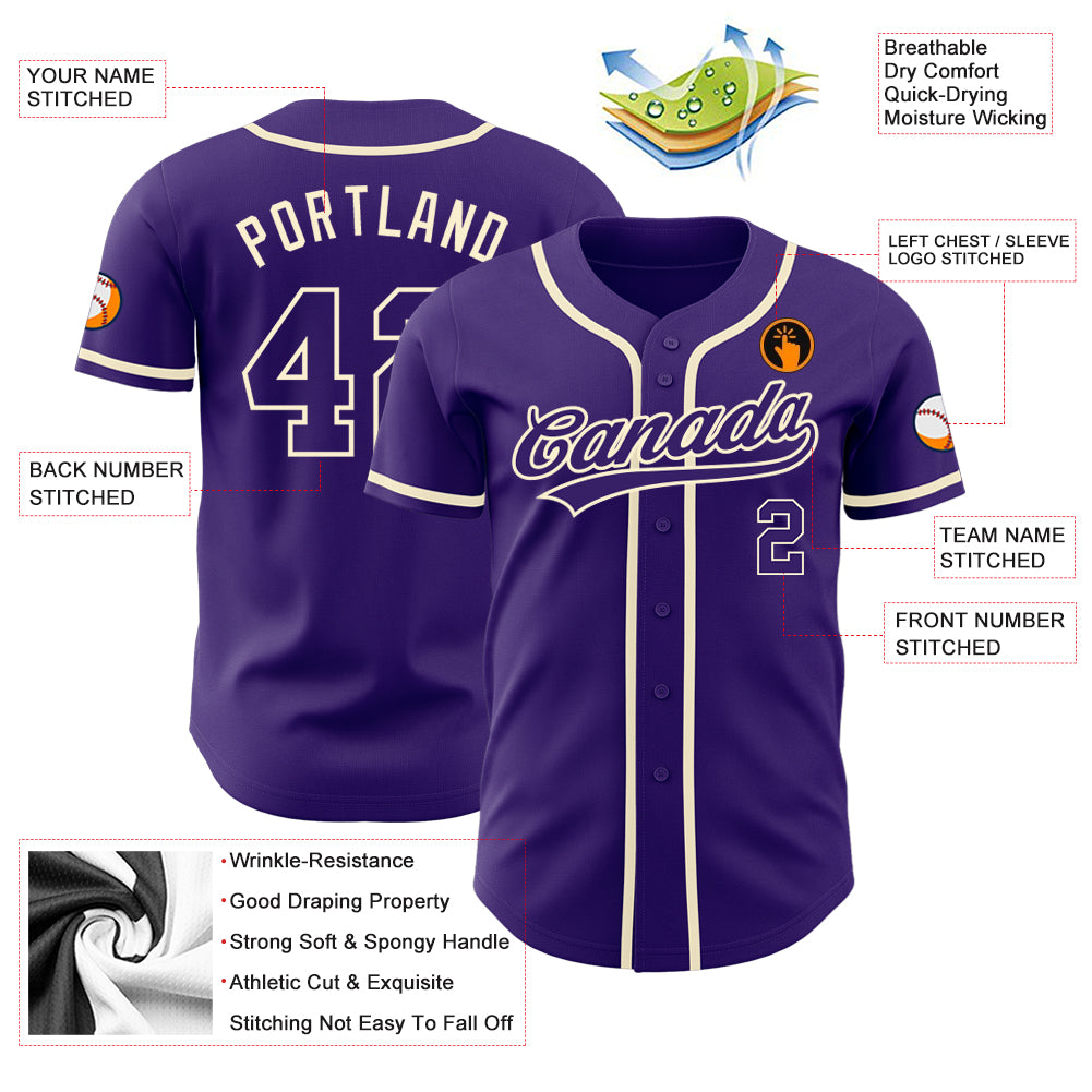 Custom-Purple-Purple-Cream-Baseball-MLB-Jersey-6697