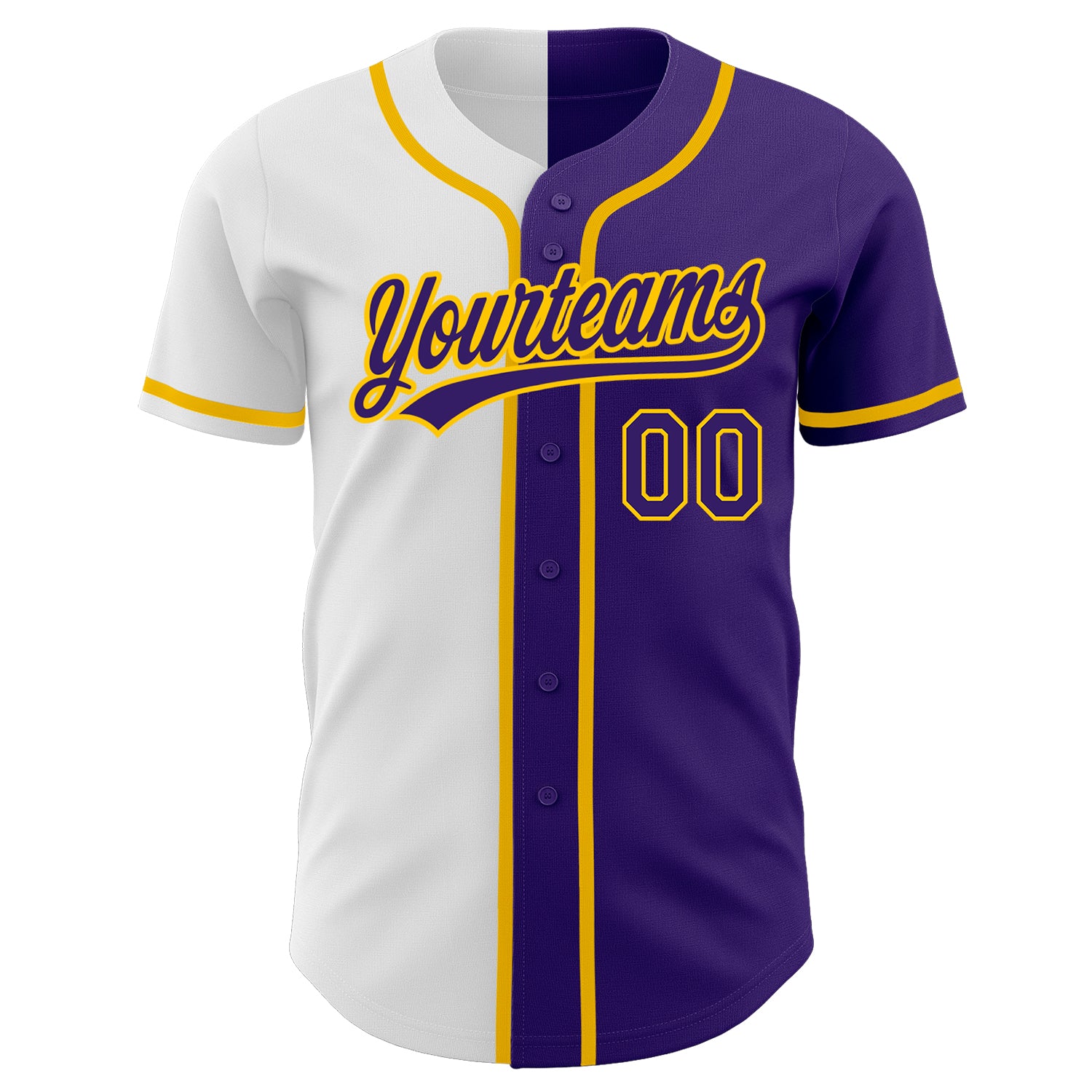 Custom-Purple-Purple-White-Gold-Split-Fashion-Baseball-MLB-Jersey-4838