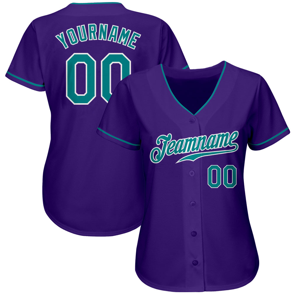 Custom-Purple-Teal-White-Baseball-MLB-Jersey-2346