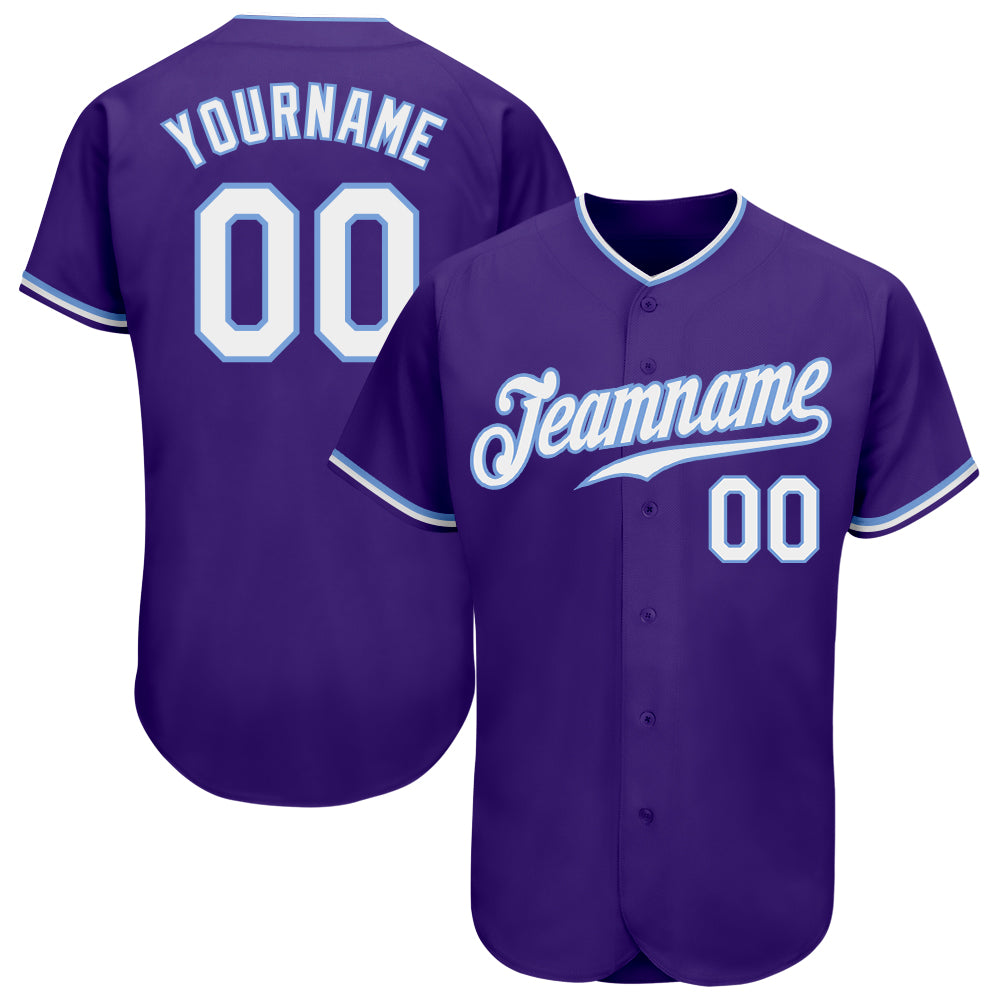 Custom-Purple-White-Light-Blue-Baseball-MLB-Jersey-3223