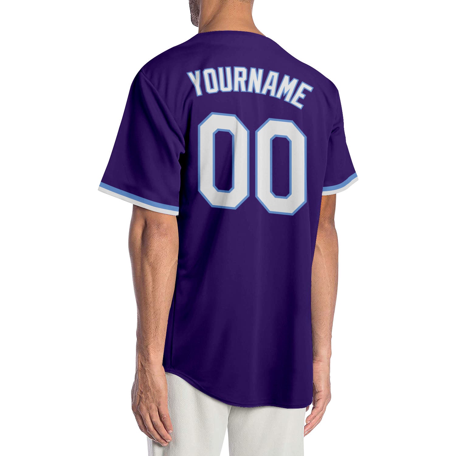 Custom-Purple-White-Light-Blue-Baseball-MLB-Jersey-3230