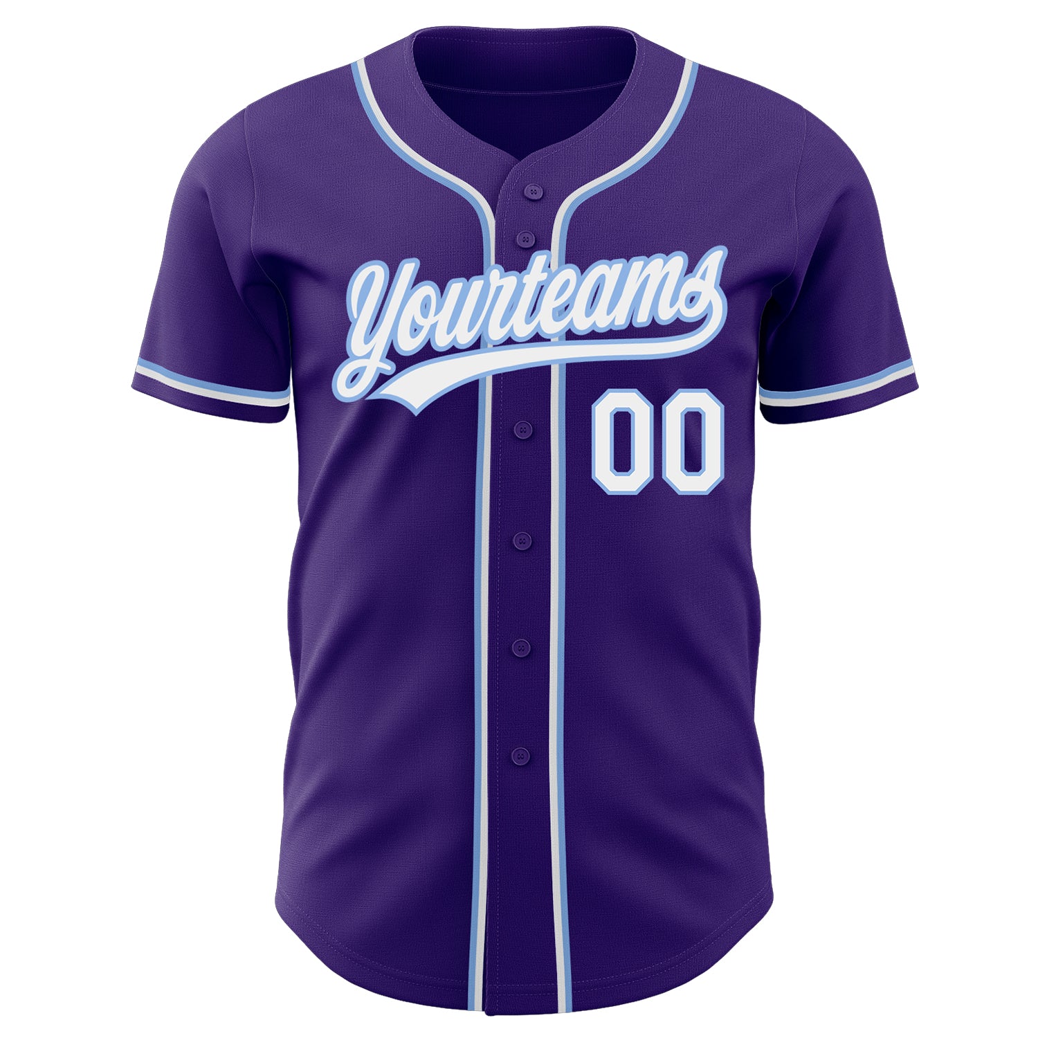 Custom-Purple-White-Light-Blue-Baseball-MLB-Jersey-5892