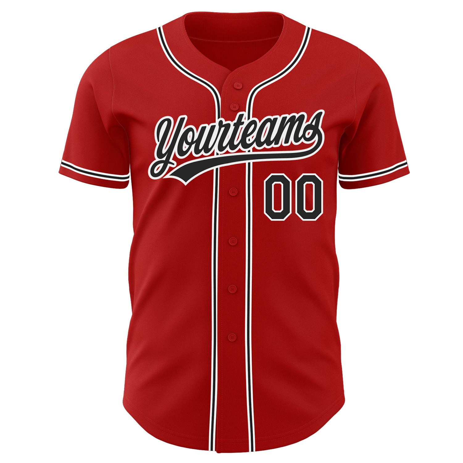 Custom-Red-Black-White-Baseball-MLB-Jersey-3002