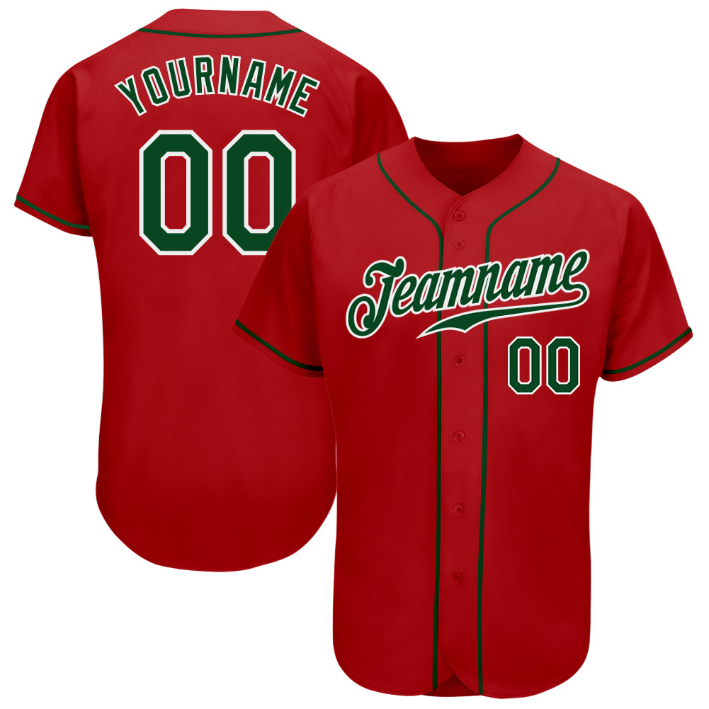 Custom-Red-Green-White-Baseball-MLB-Jersey-1045