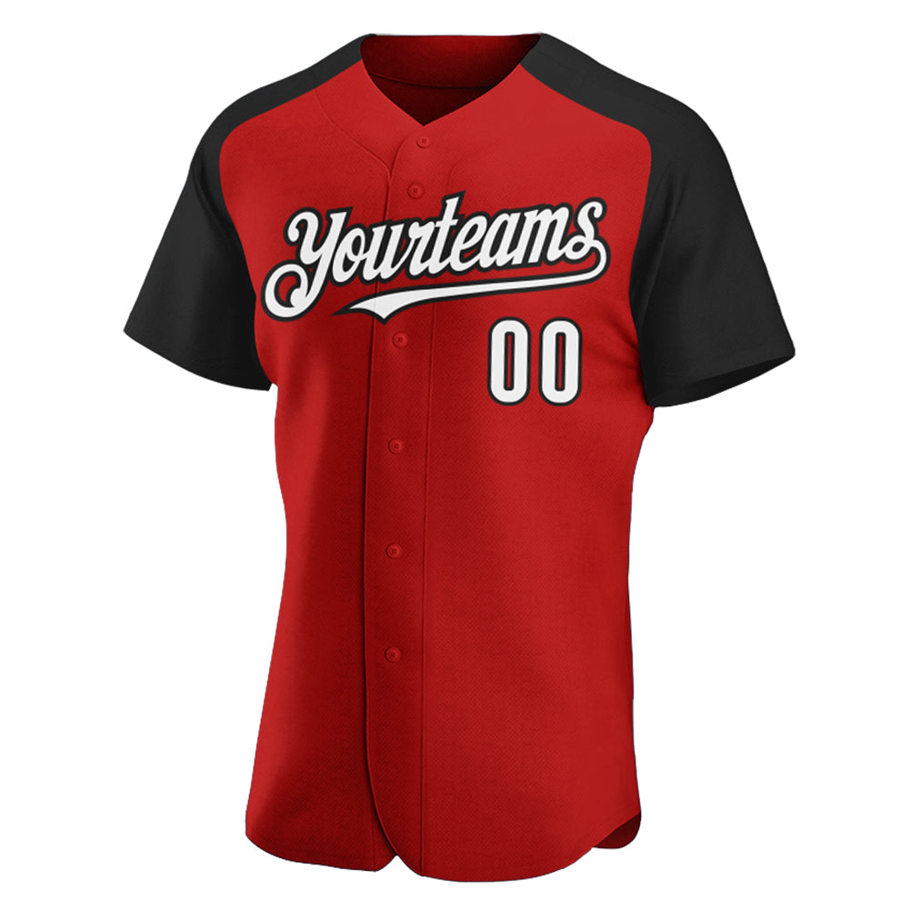 Custom-Red-White-Black-Baseball-MLB-Jersey-5994