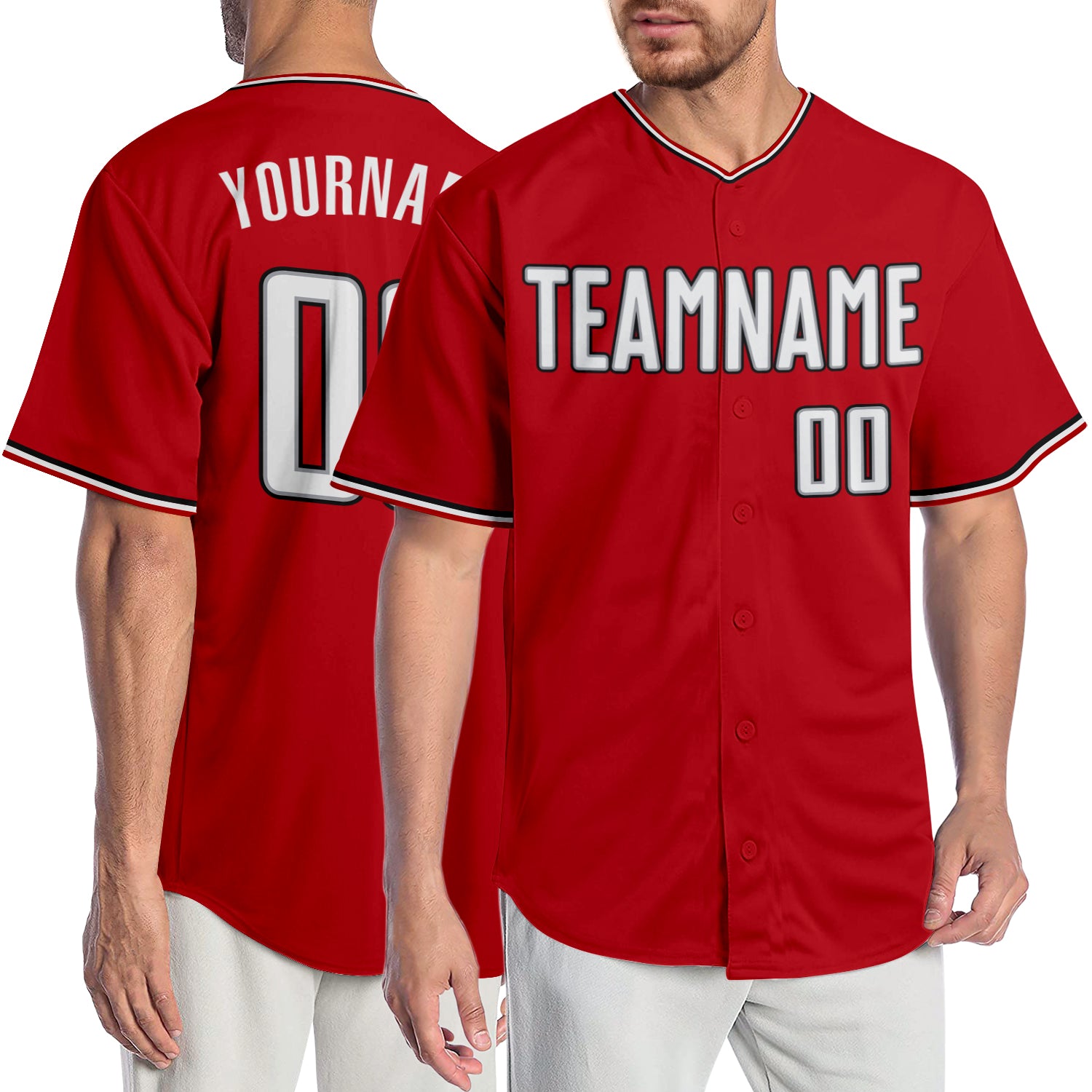 Custom-Red-White-Black-Baseball-MLB-Jersey-8874