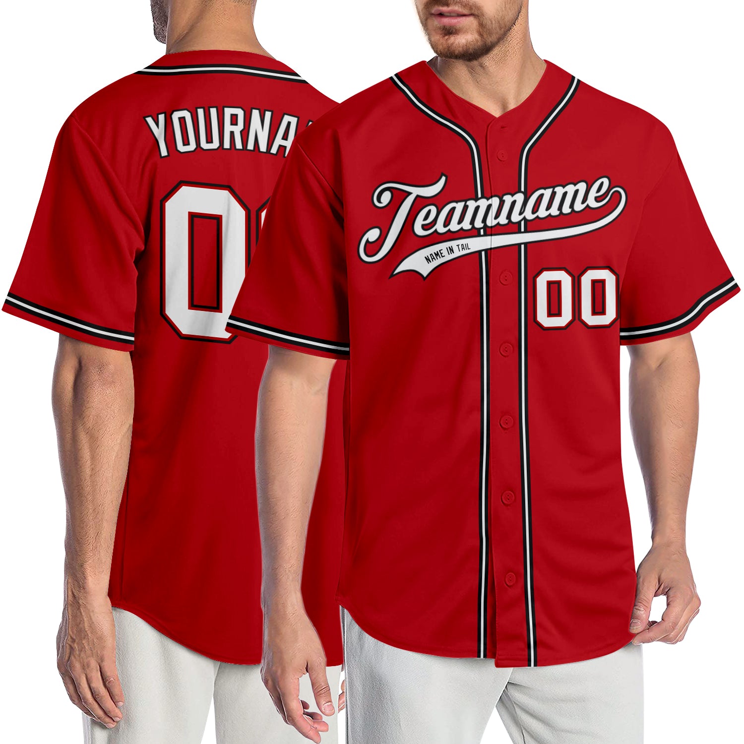 Custom-Red-White-Black-Baseball-MLB-Jersey-9216