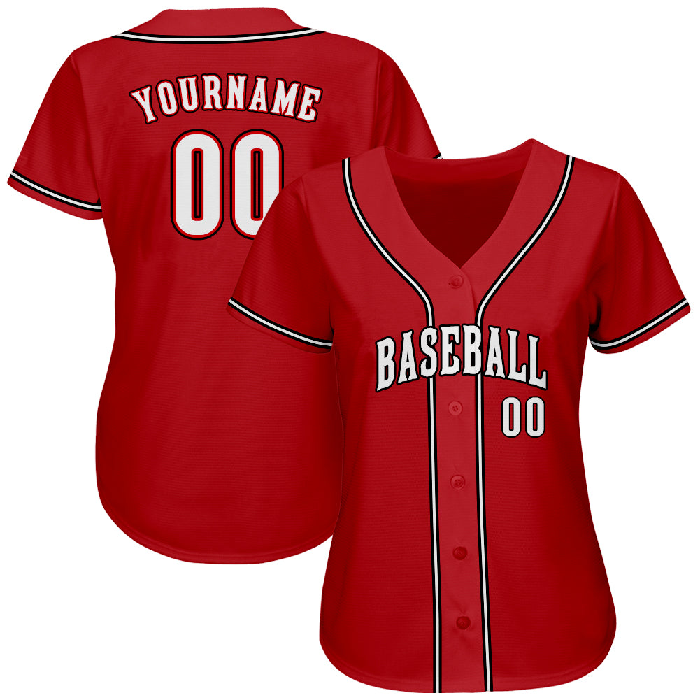 Custom-Red-White-Black-Baseball-MLB-Jersey-9333
