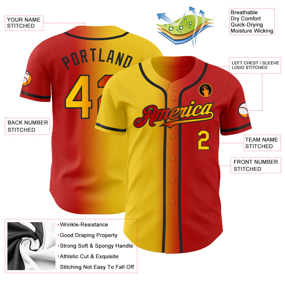 Custom-Red-Yellow-Black-Gradient-Fashion-Baseball-MLB-Jersey-1547