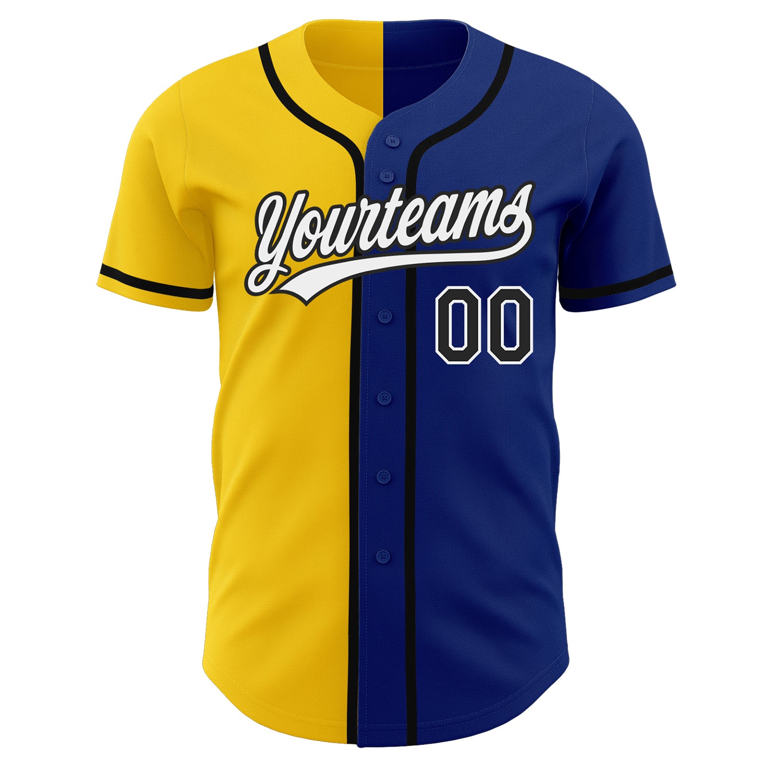 Custom-Royal-Black-Yellow-Split-Fashion-Baseball-MLB-Jersey-2298