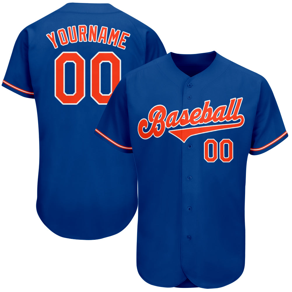 Custom-Royal-Orange-White-Baseball-MLB-Jersey-8761