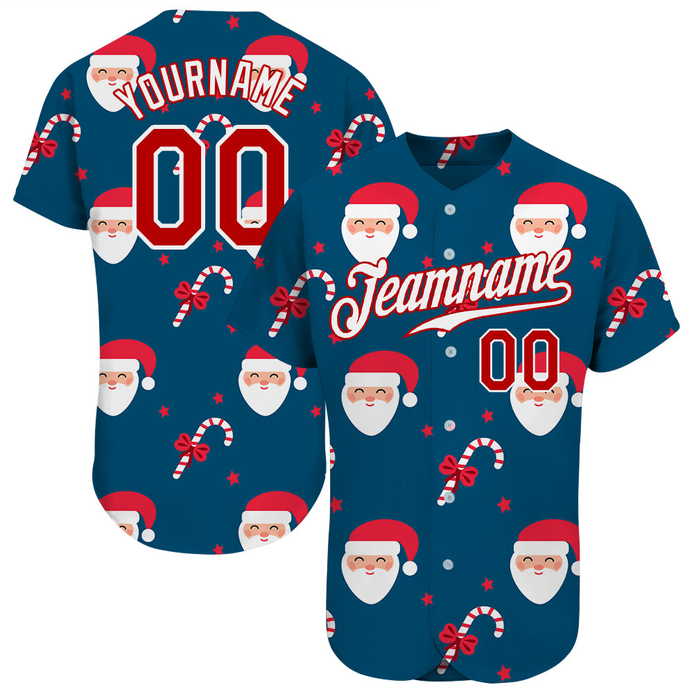 Custom-Royal-Red-White-Christmas-3D-Baseball-MLB-Jersey-2636