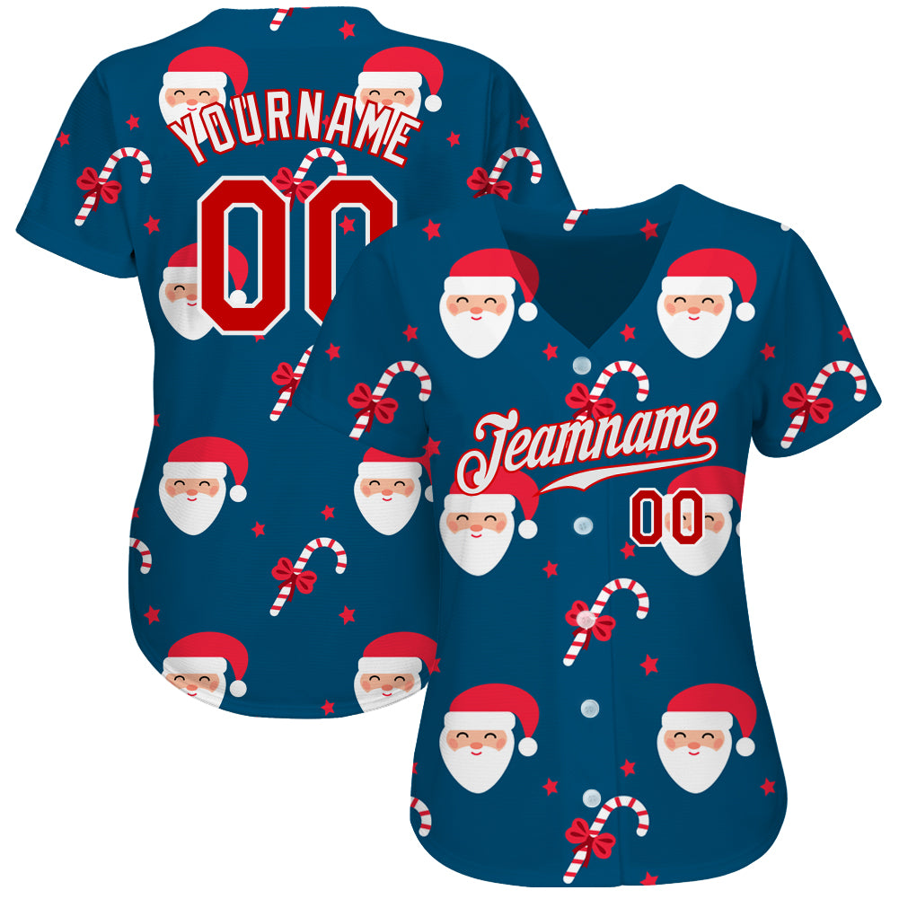 Custom-Royal-Red-White-Christmas-3D-Baseball-MLB-Jersey-5375