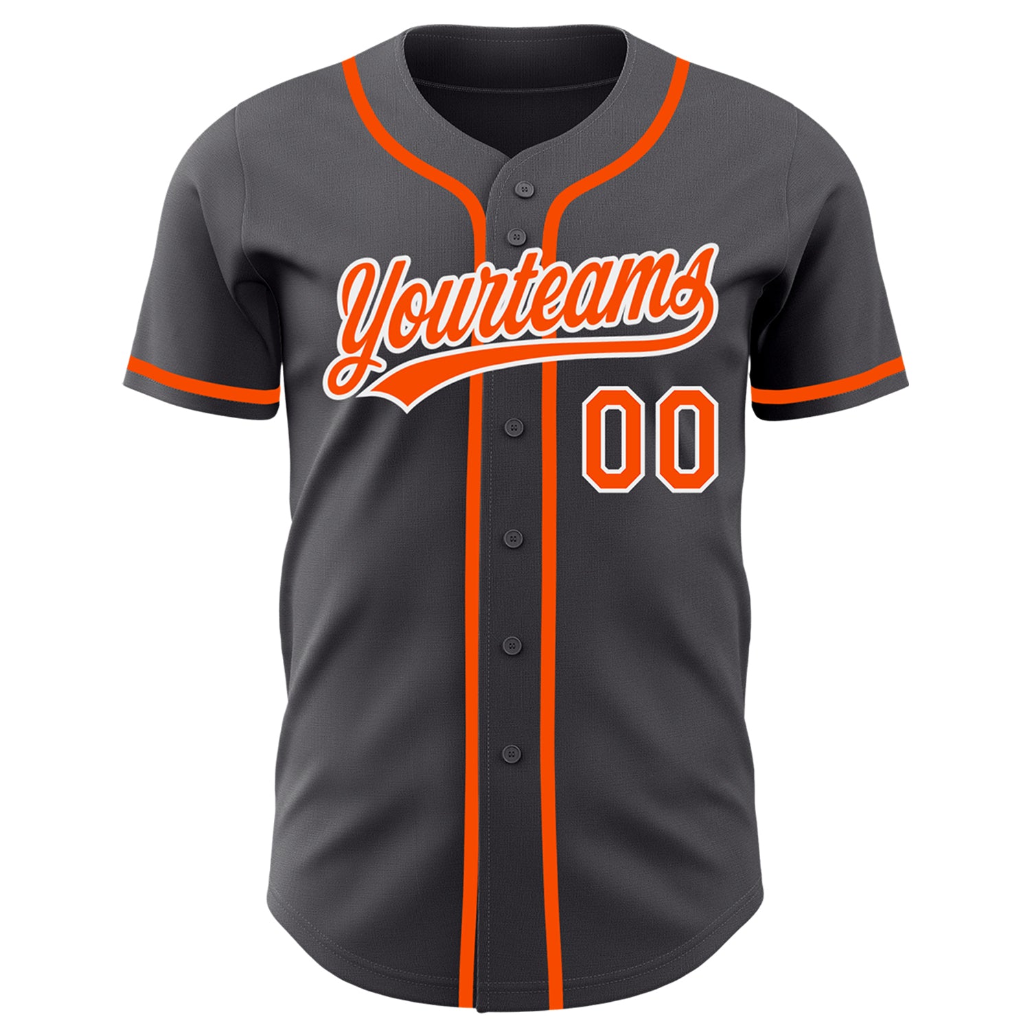 Custom-Steel-Gray-Orange-White-Baseball-MLB-Jersey-8342