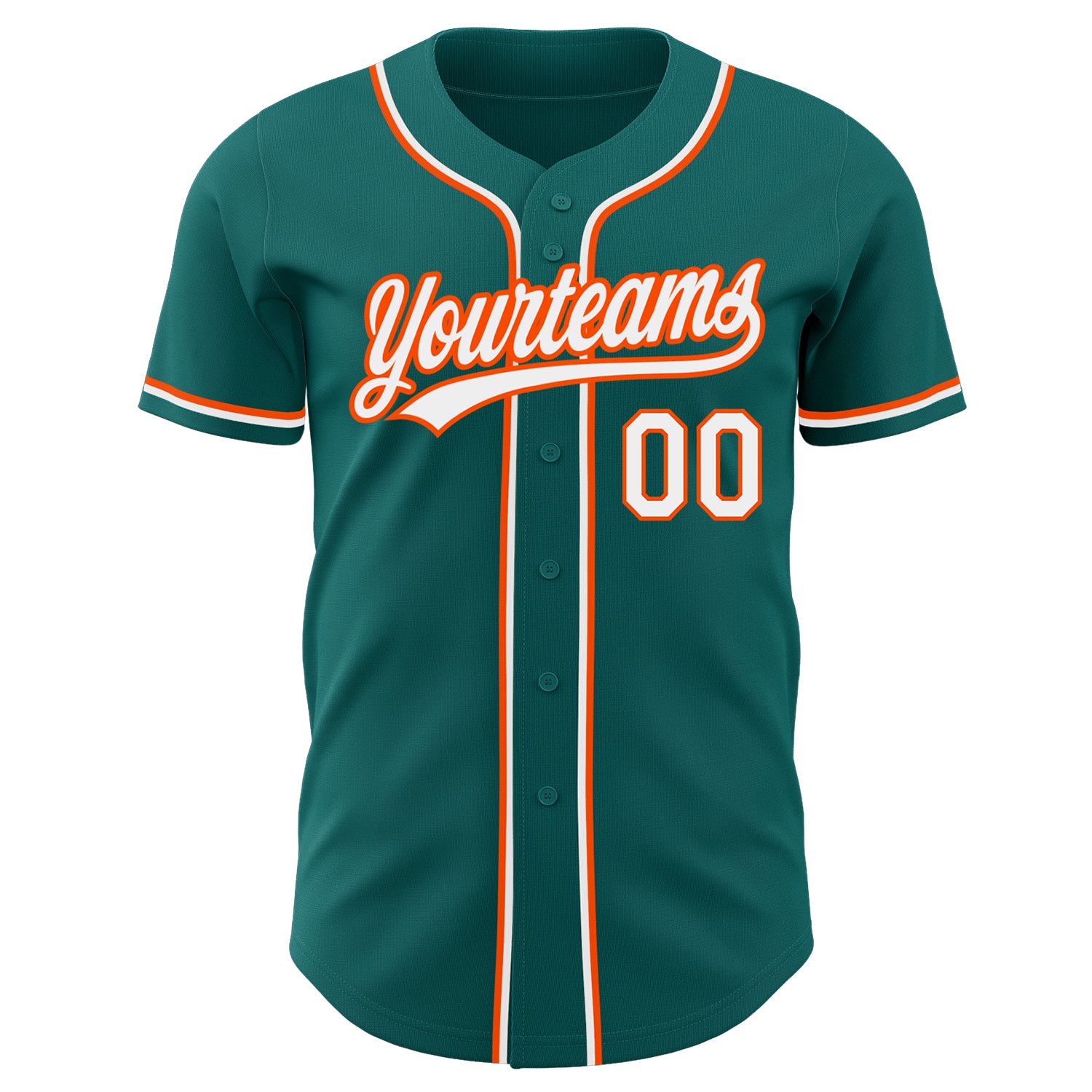 Custom-Teal-White-Orange-Baseball-MLB-Jersey-7621
