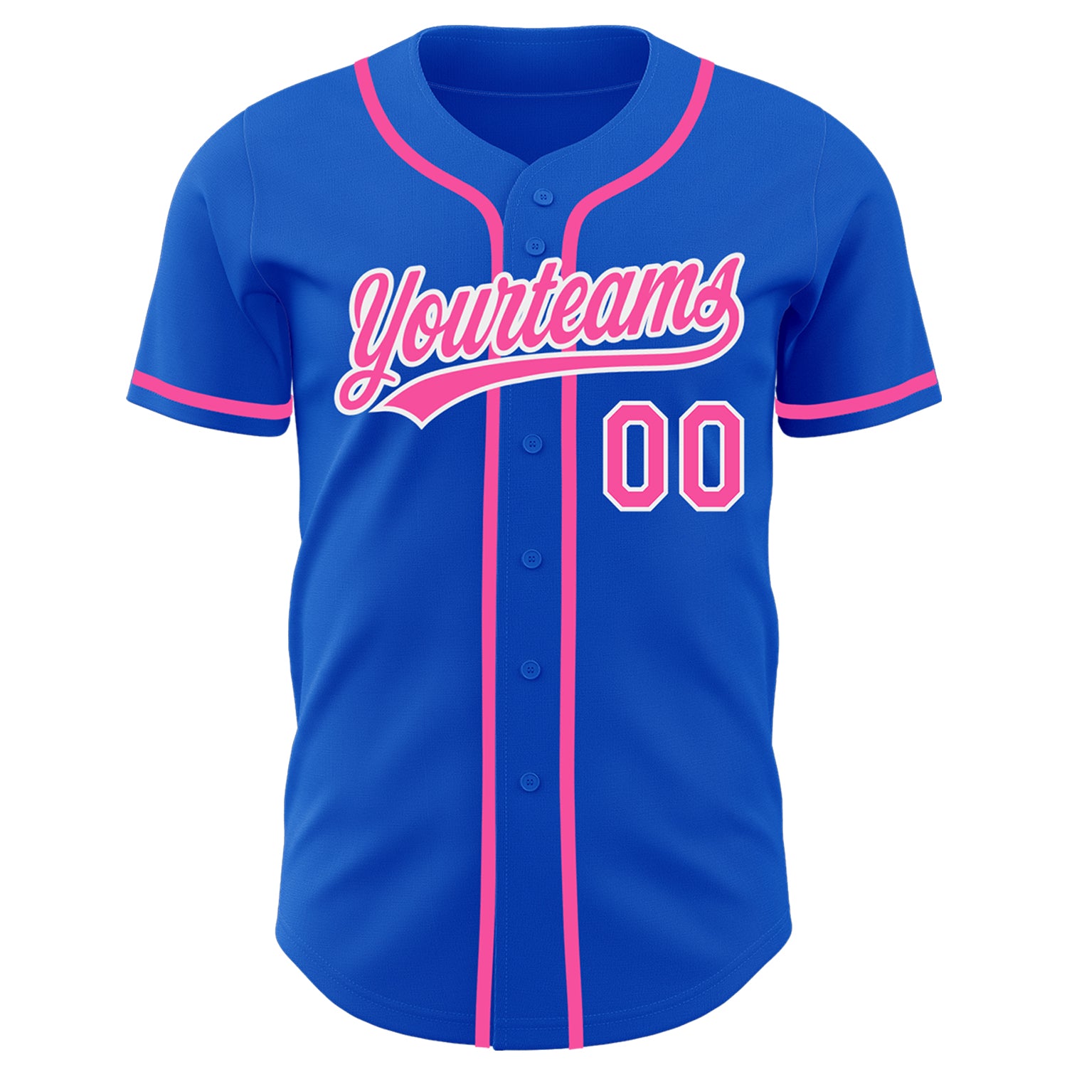 Custom-Thunder-Blue-Pink-White-Baseball-MLB-Jersey-5545