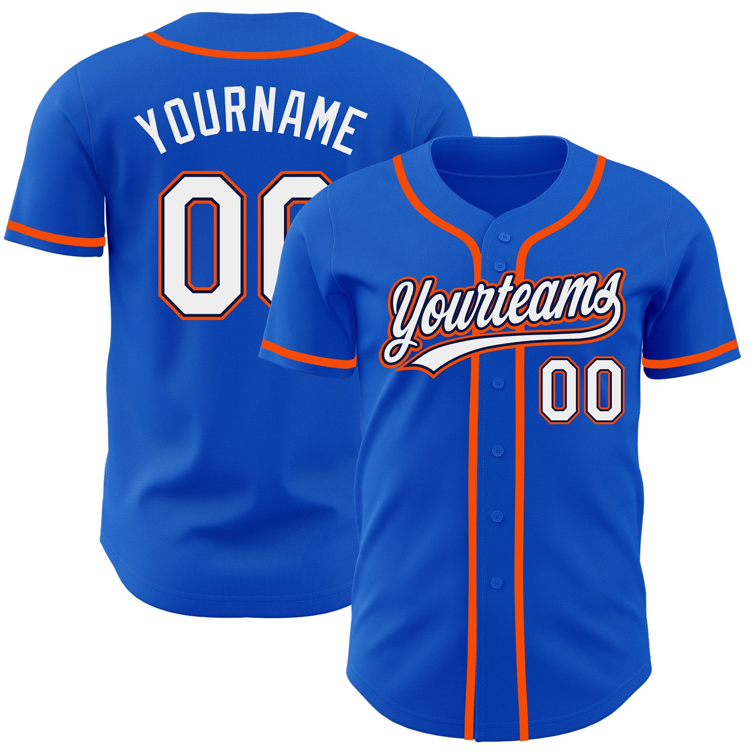 Custom-Thunder-Blue-White-Navy-Orange-Baseball-MLB-Jersey-1422