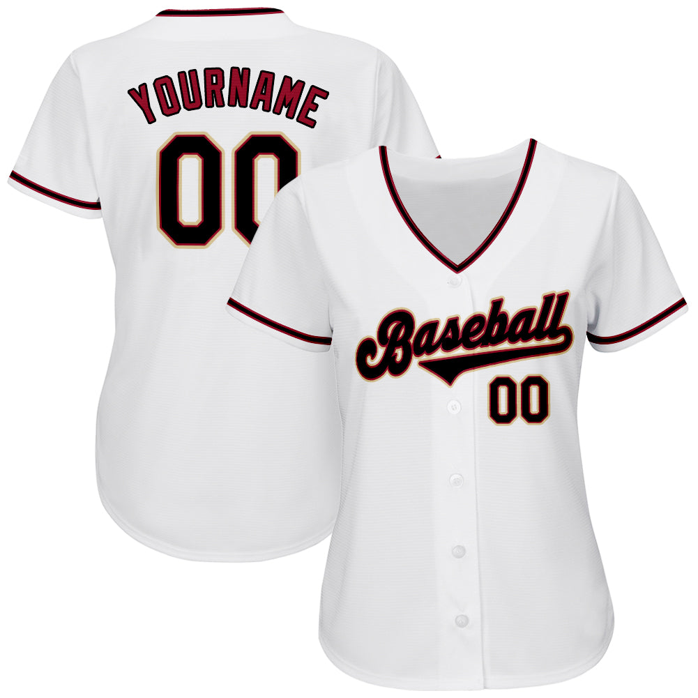 Custom-White-Black-Crimson-Baseball-MLB-Jersey-5191