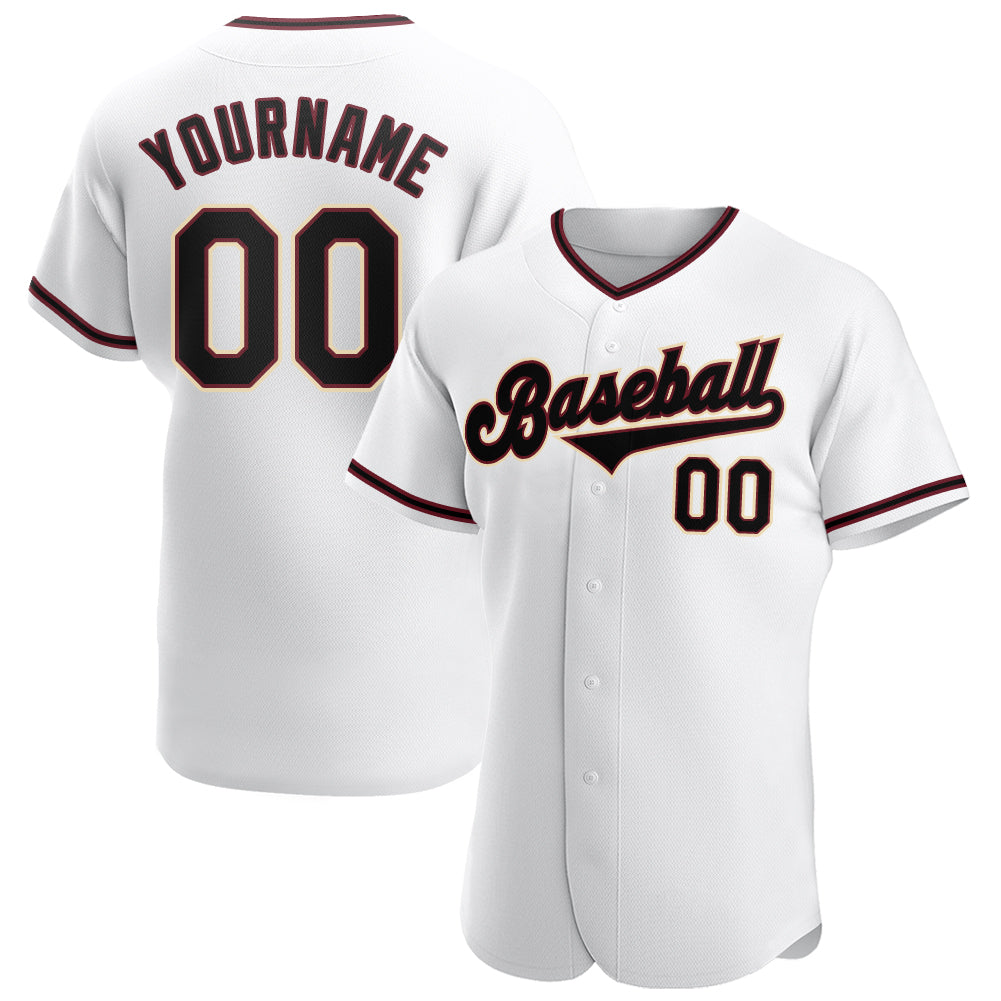 Custom-White-Black-Crimson-Baseball-MLB-Jersey-8181