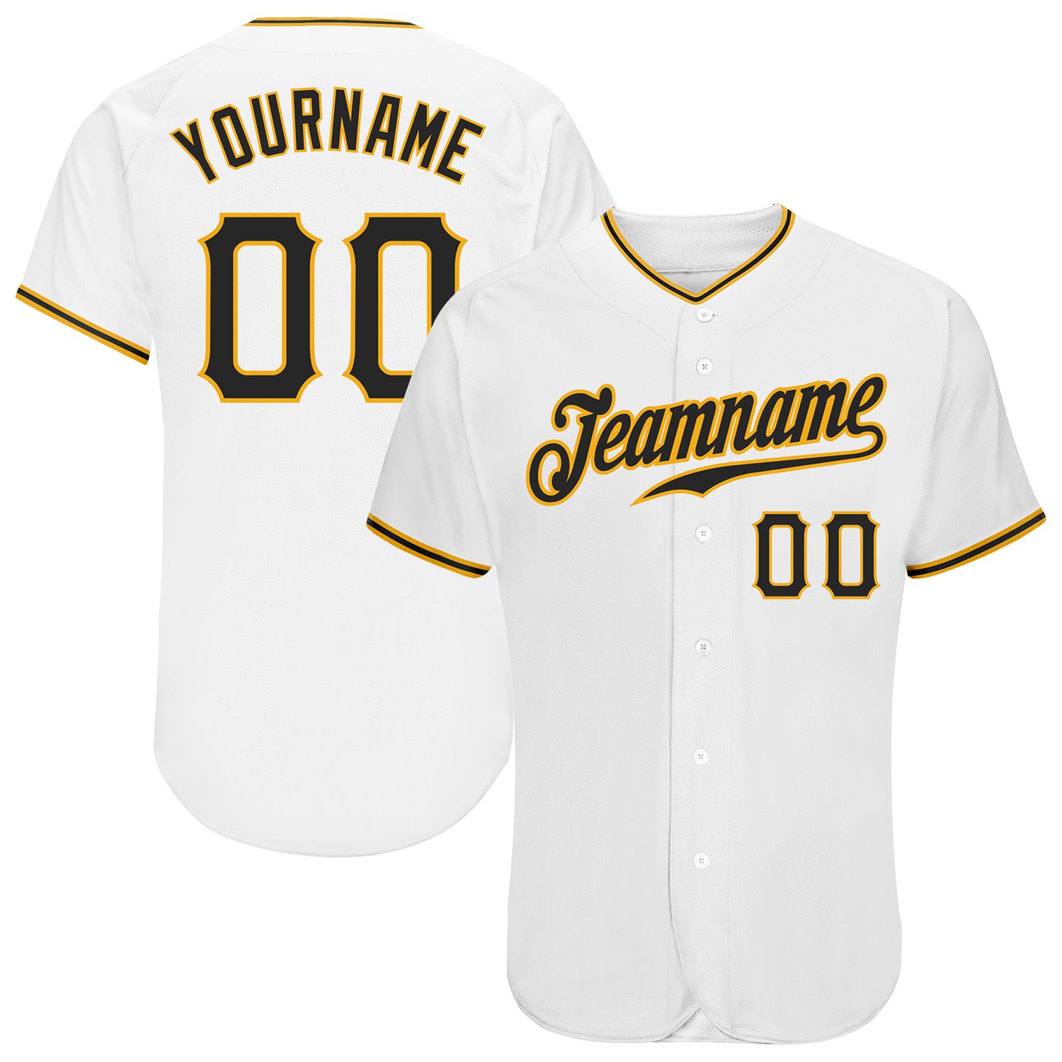 Custom-White-Black-Gold-Baseball-MLB-Jersey-2615