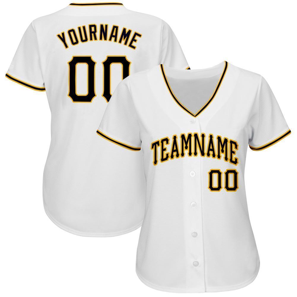 Custom-White-Black-Gold-Baseball-MLB-Jersey-3320